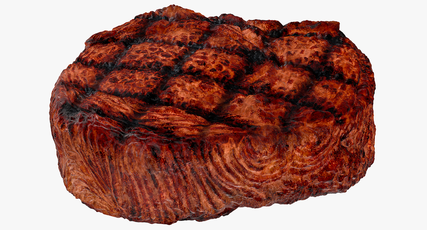 3D Grilled Beef Strip Steak Bone Out model
