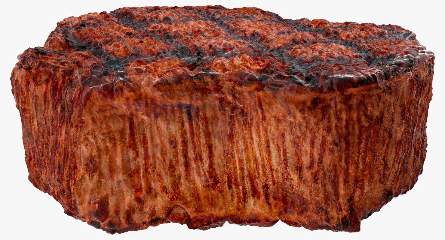 3D Grilled Beef Strip Steak Bone Out model