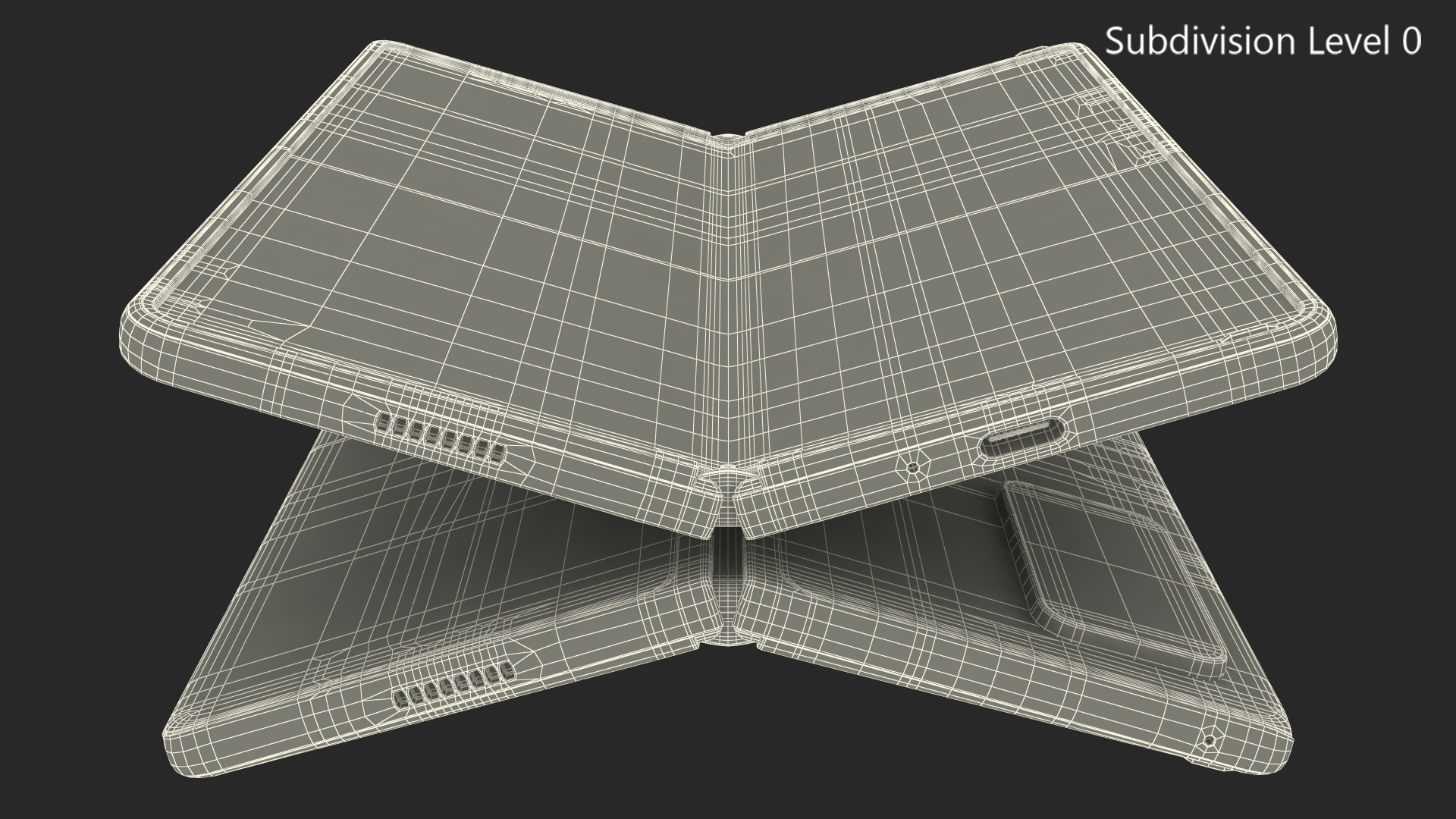 Samsung Z Fold 2 Black Rigged 3D model