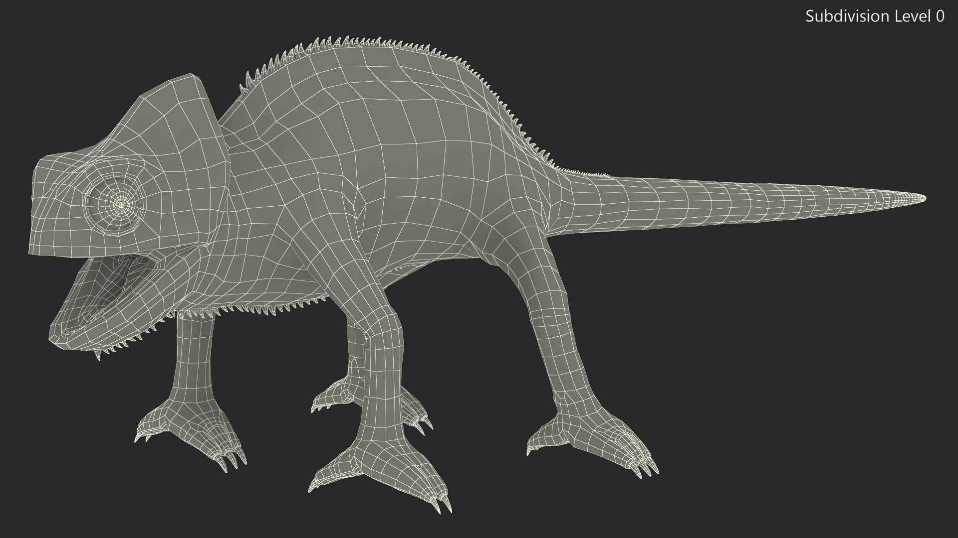 Chameleon Red Rigged for Cinema 4D 3D model