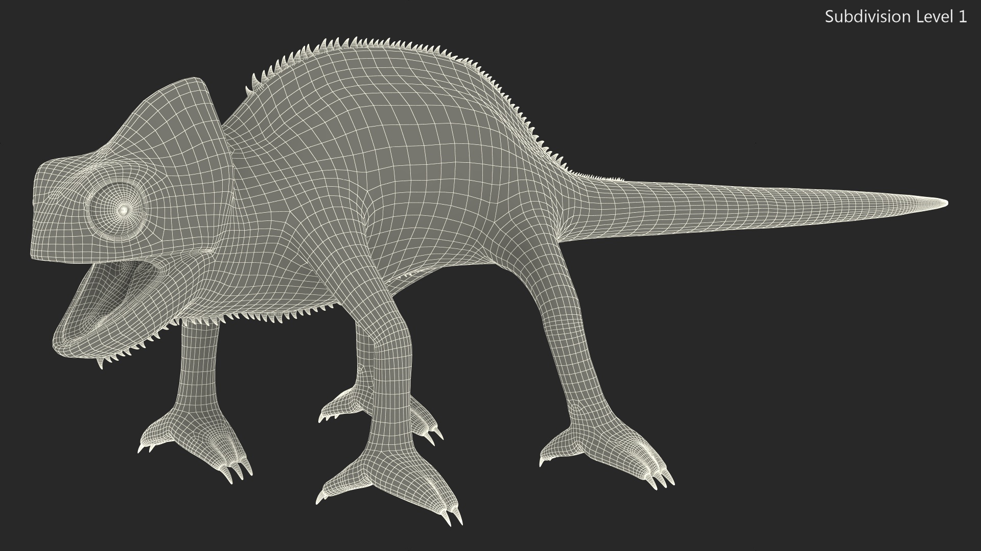 Chameleon Red Rigged for Cinema 4D 3D model