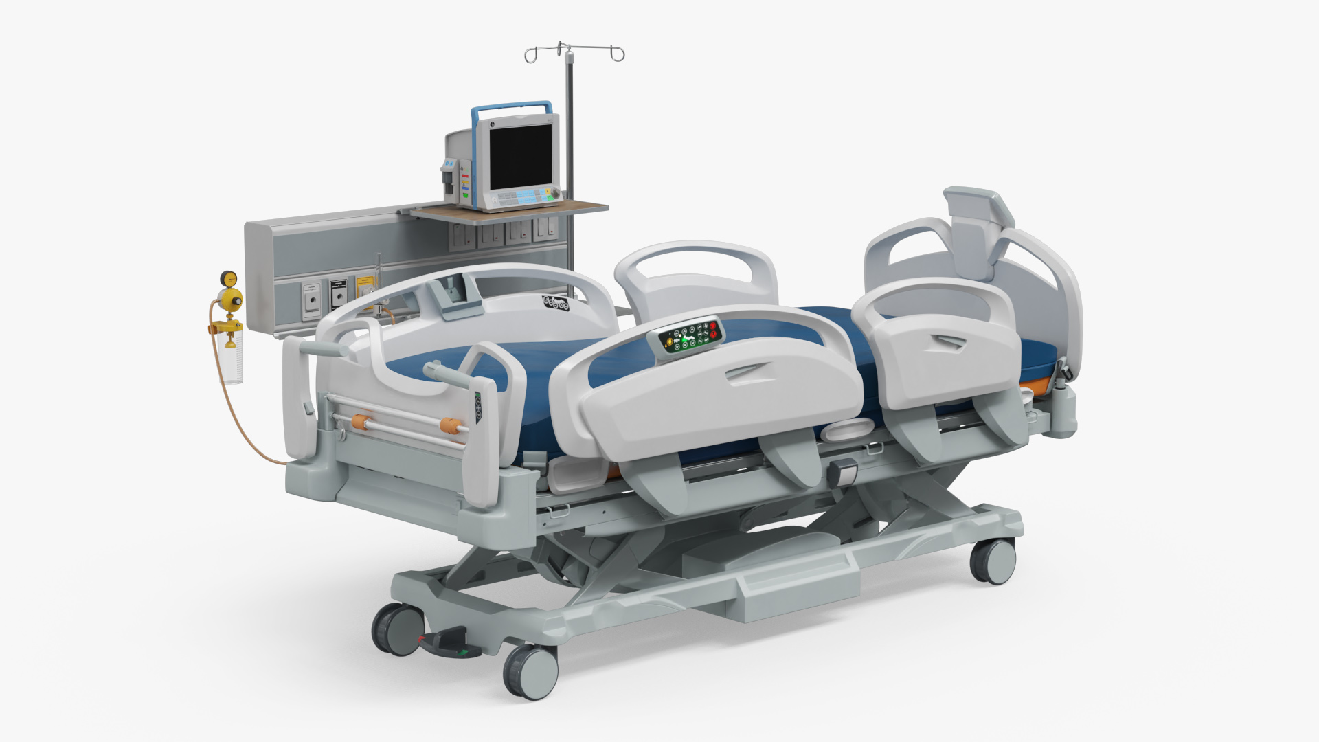 Motorized Patient Bed with Oxygen Console - view 2