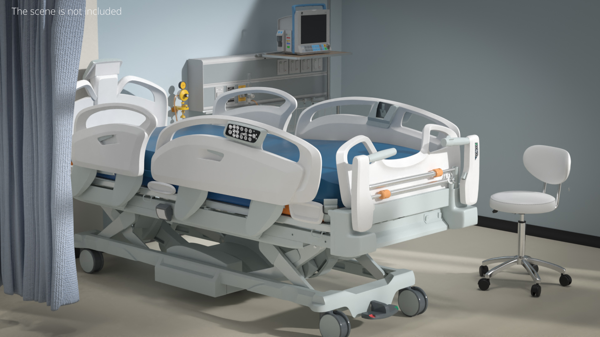 Motorized Patient Bed with Oxygen Console - view 3