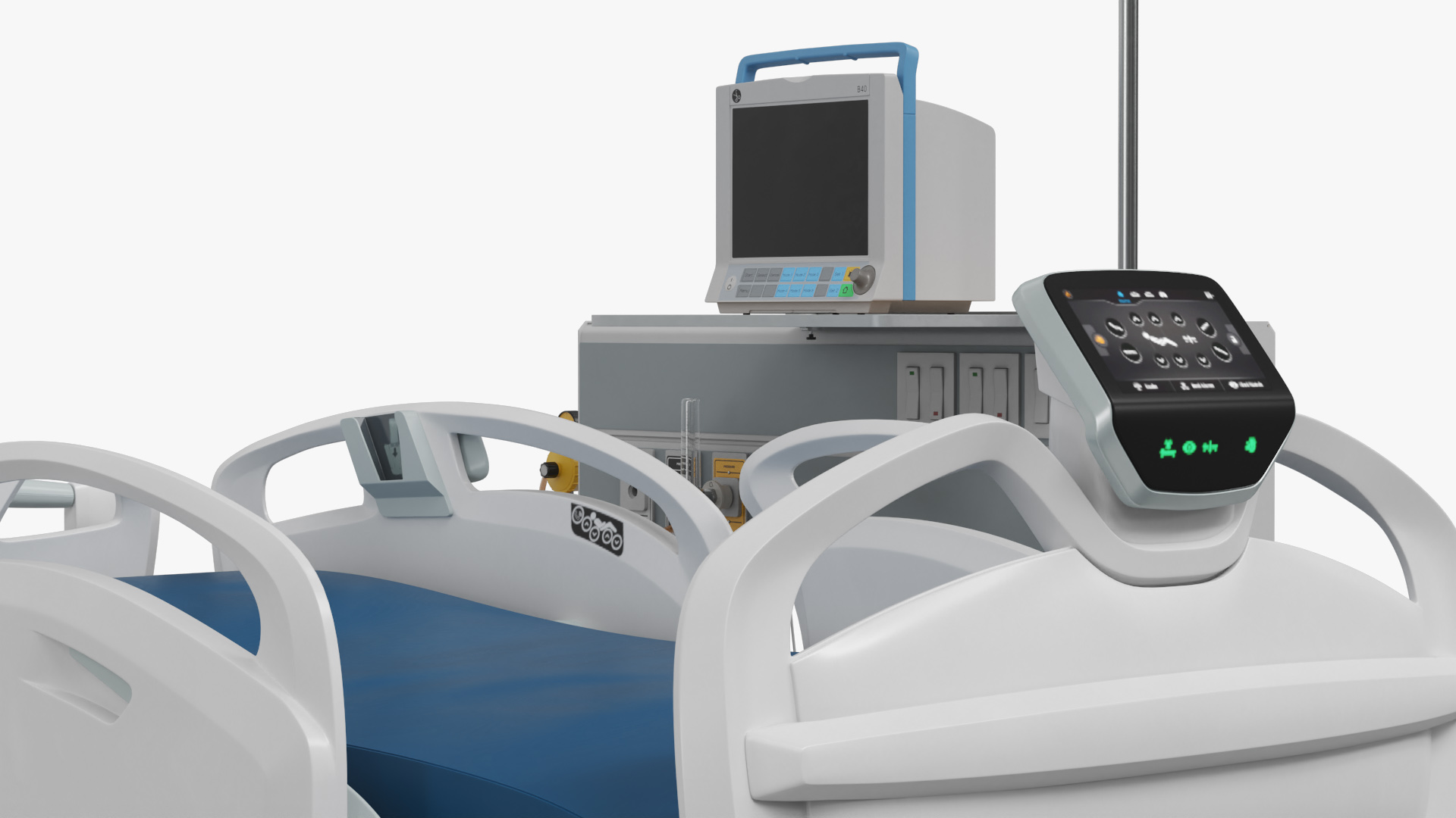 Motorized Patient Bed with Oxygen Console - view 6