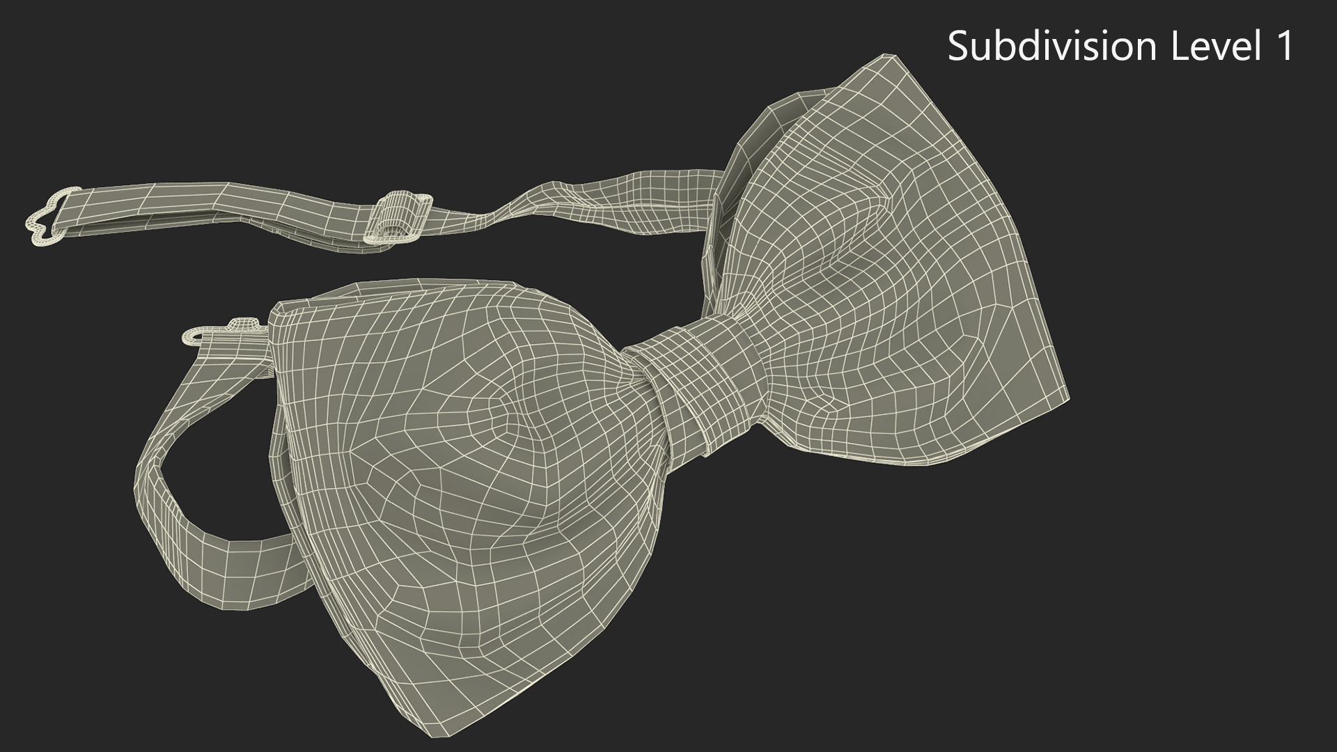 3D Black Bow Tie model