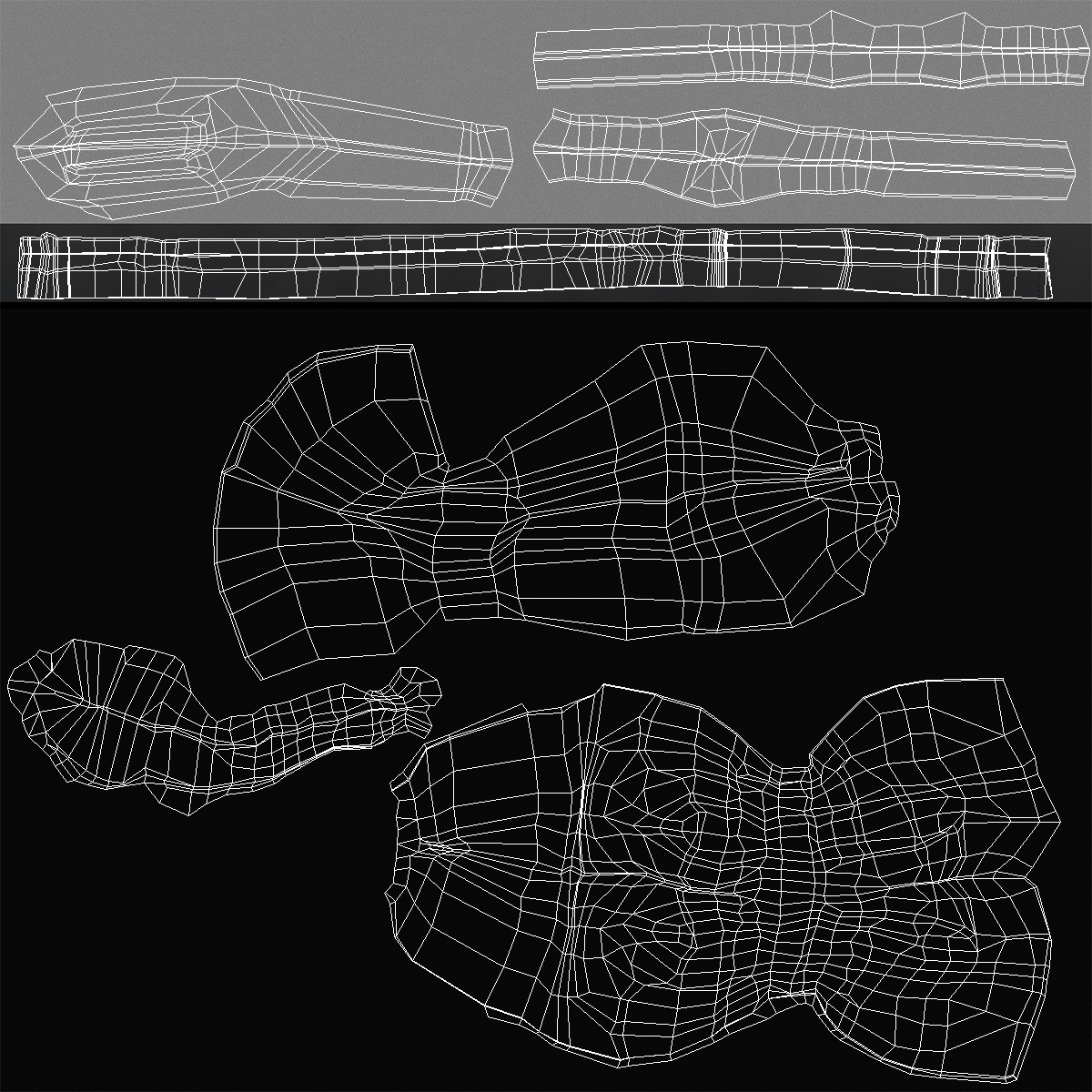 3D Black Bow Tie model