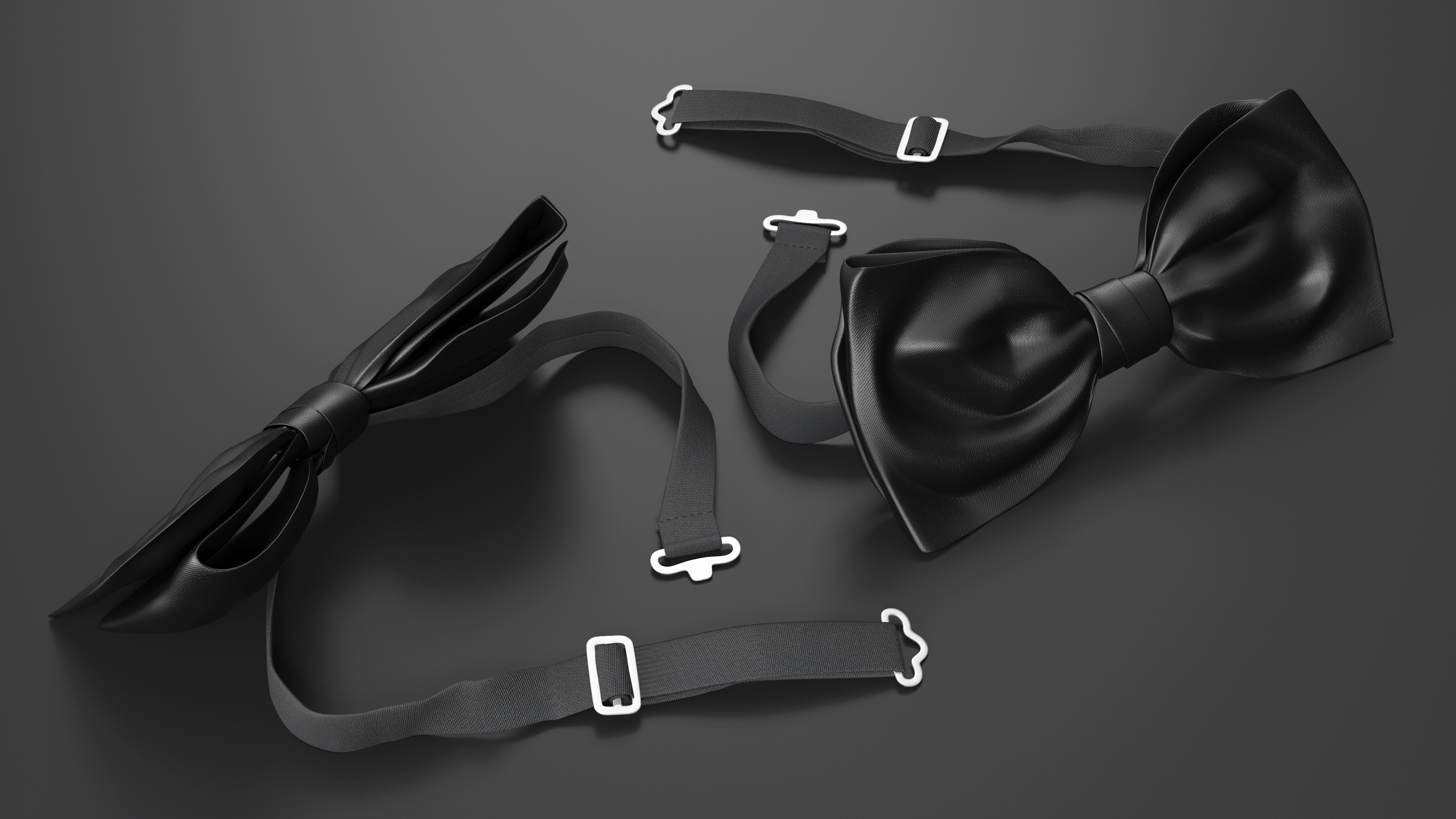 3D Black Bow Tie model