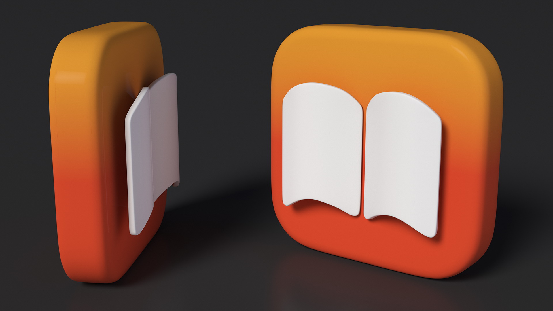 iPhone iOS iBooks Icon 3D
