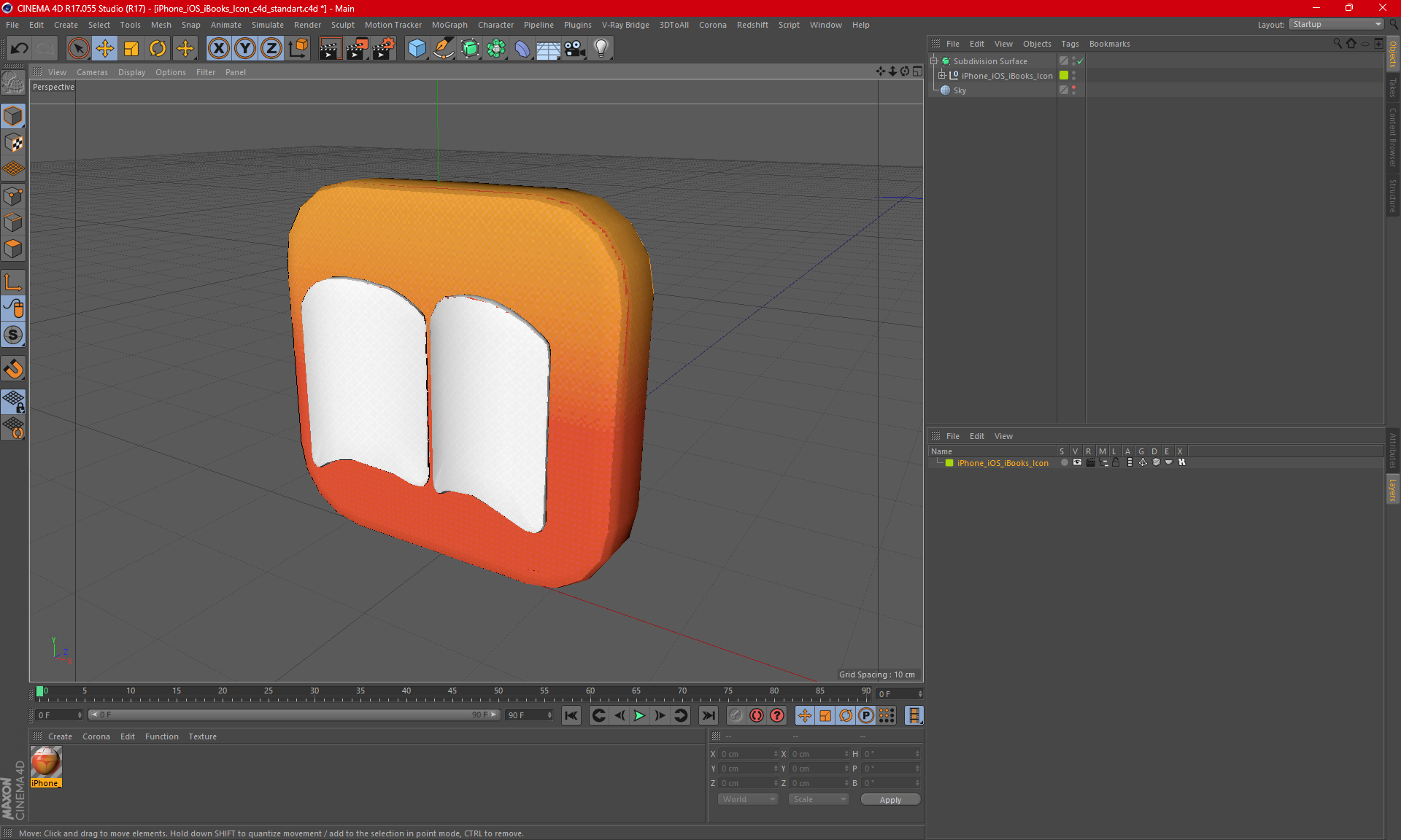 iPhone iOS iBooks Icon 3D