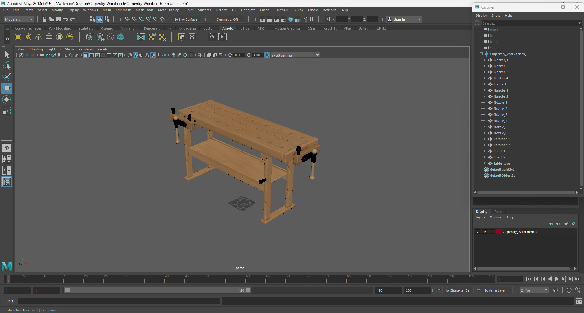 Carpentry Workbench 3D model