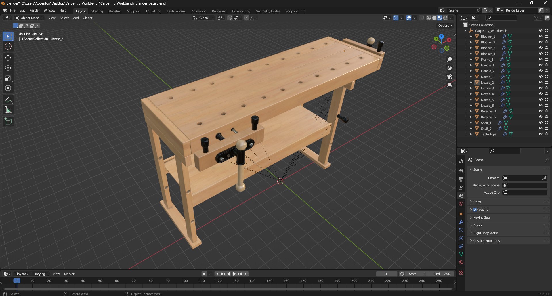 Carpentry Workbench 3D model