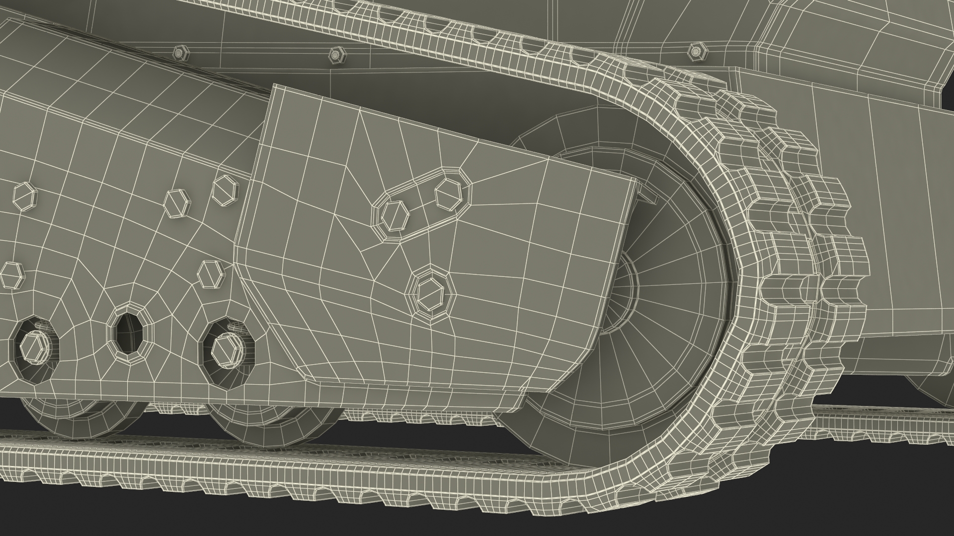 Track Skid Steer with Post Hole Auger Rigged 3D model