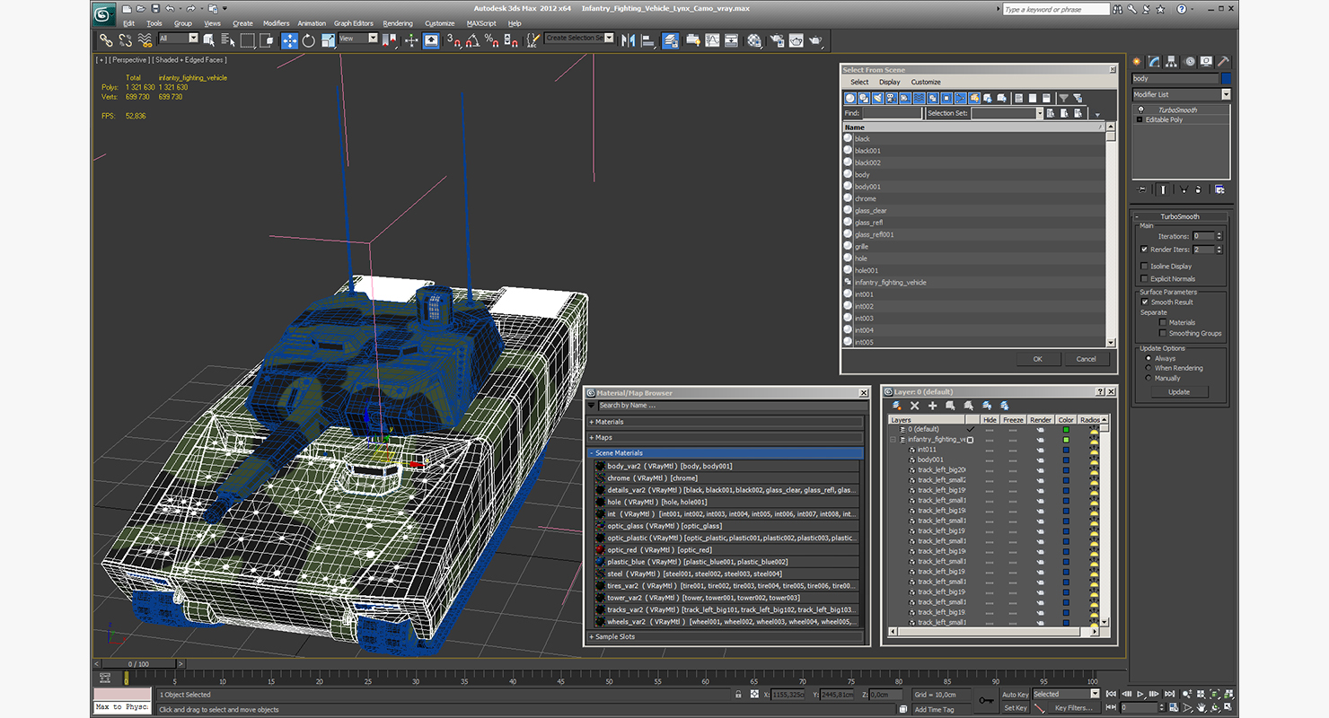 3D model Infantry Fighting Vehicle Lynx Camo