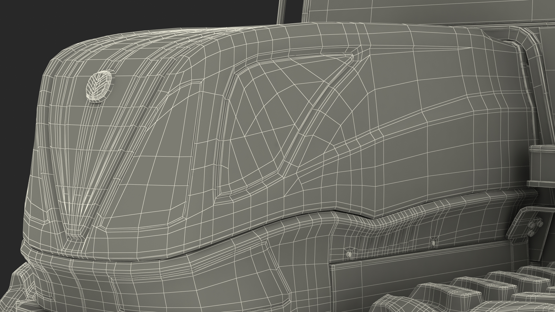 3D model New Holland TK4 Crawler Cabin Dirty