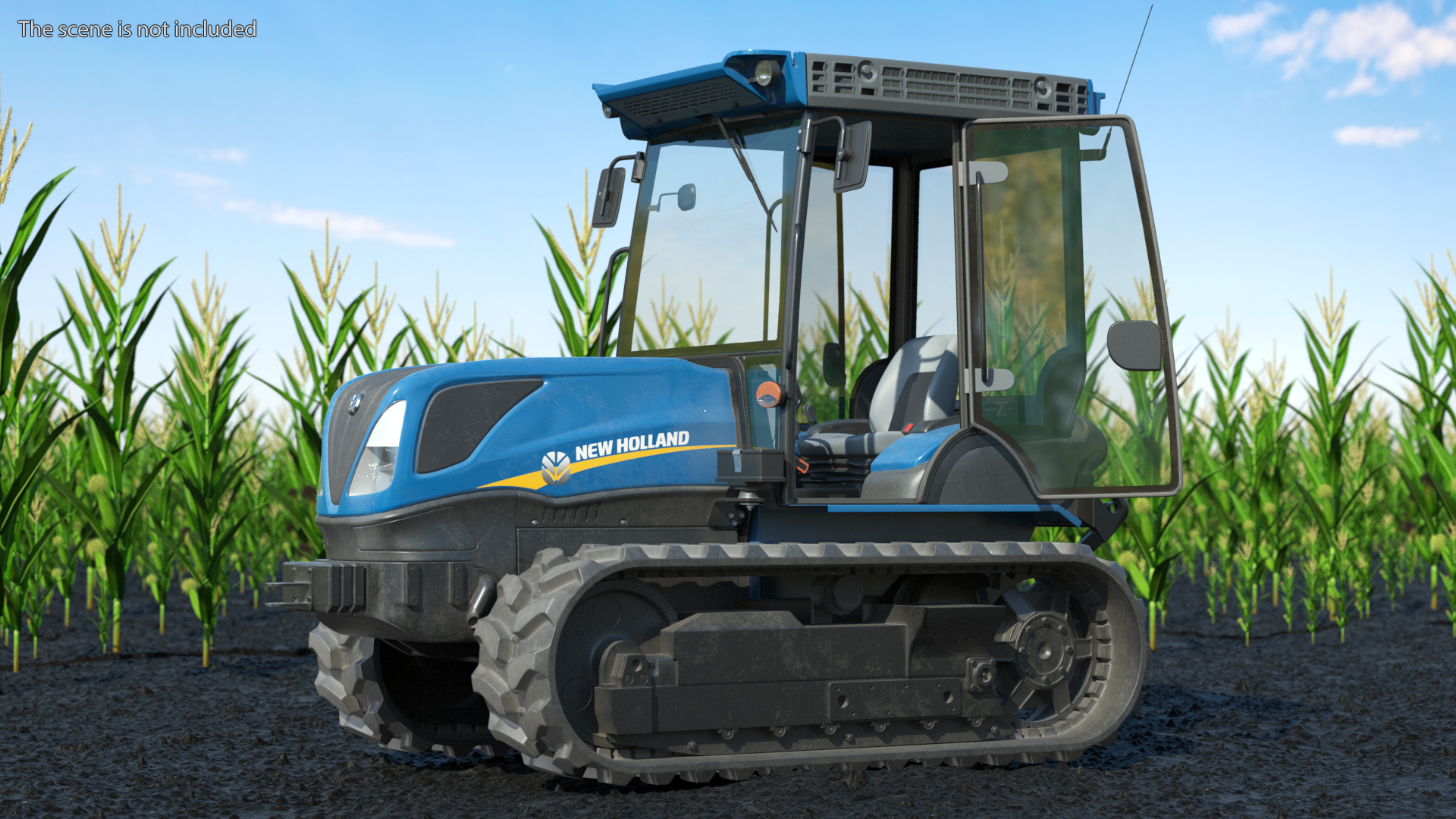 3D model New Holland TK4 Crawler Cabin Dirty
