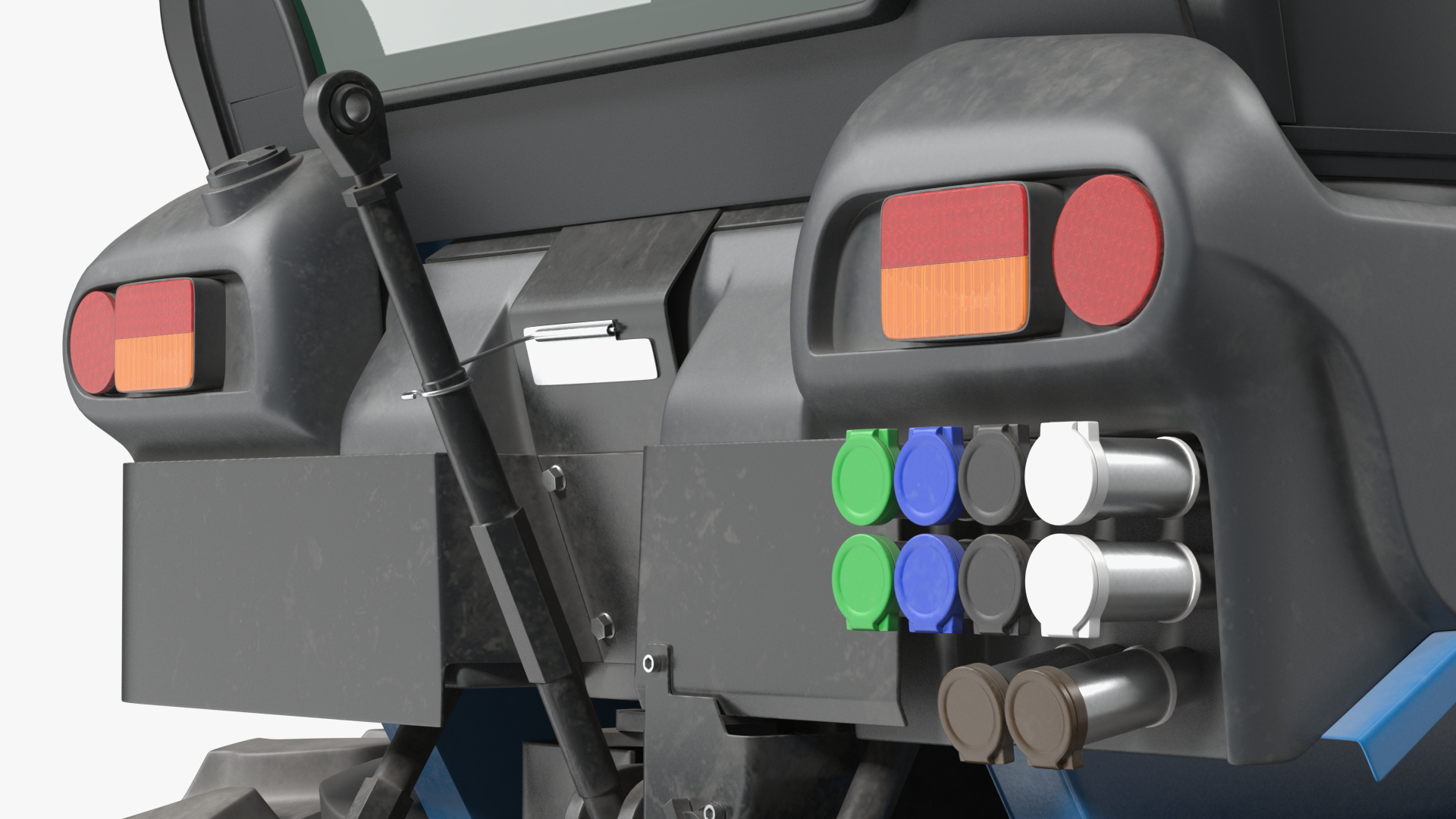 3D model New Holland TK4 Crawler Cabin Dirty