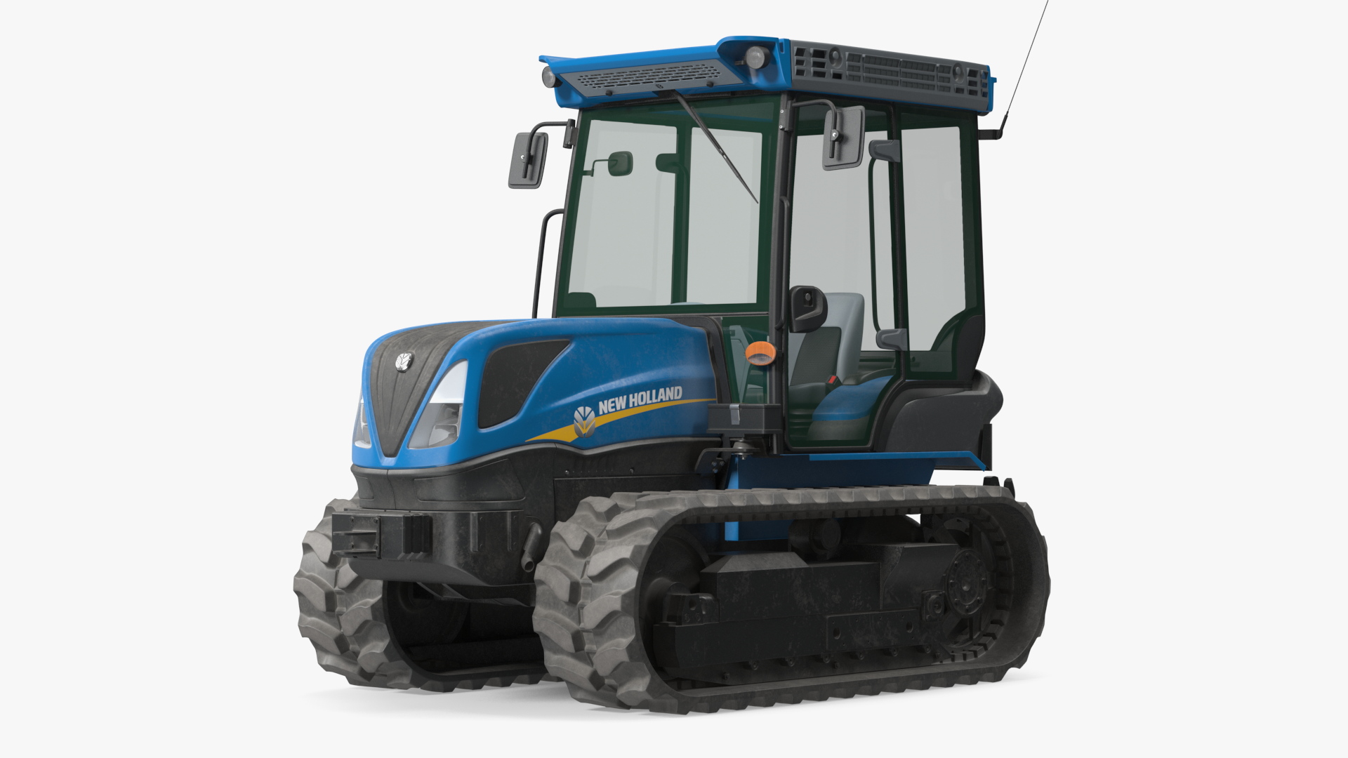 3D model New Holland TK4 Crawler Cabin Dirty
