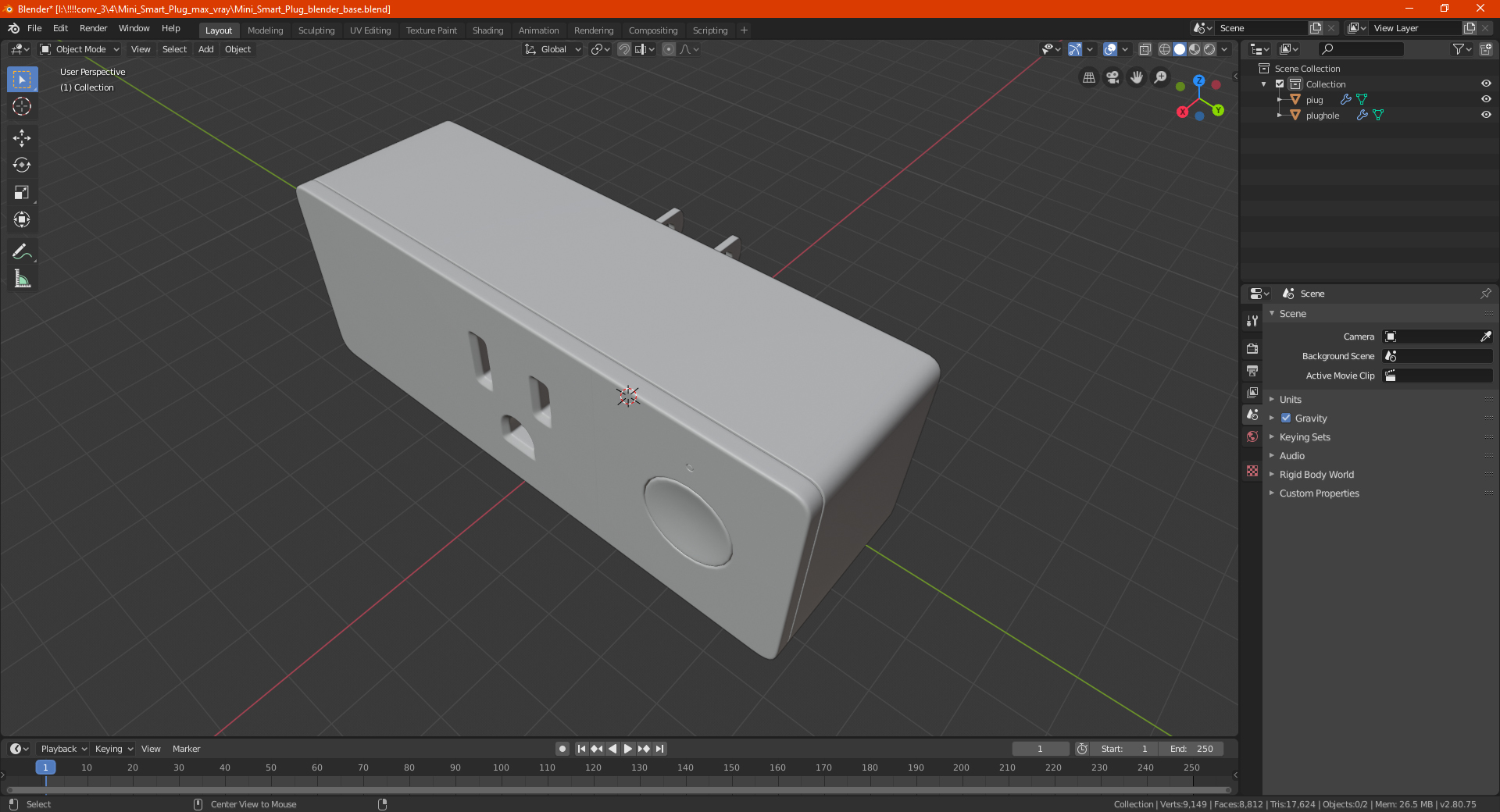 3D model Mini Smart Plug