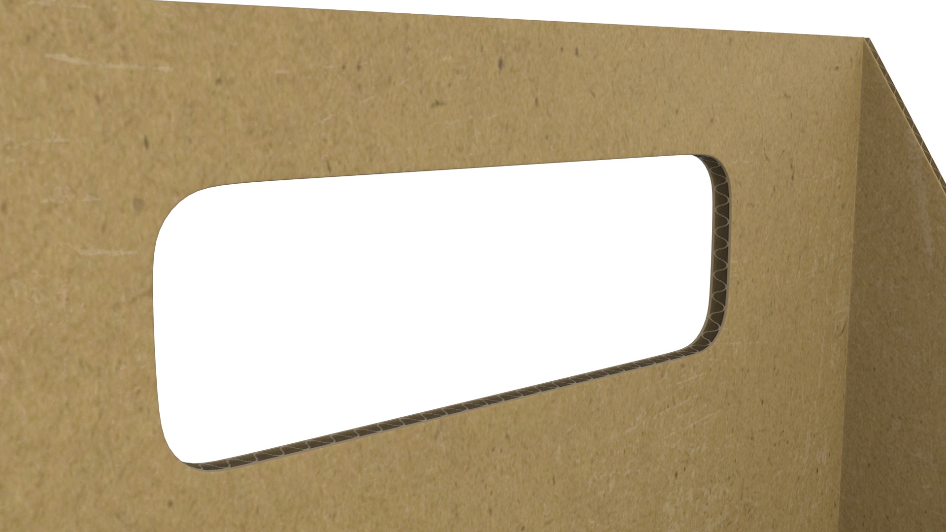 3D Kraft 4 Cup Carrier with Handle