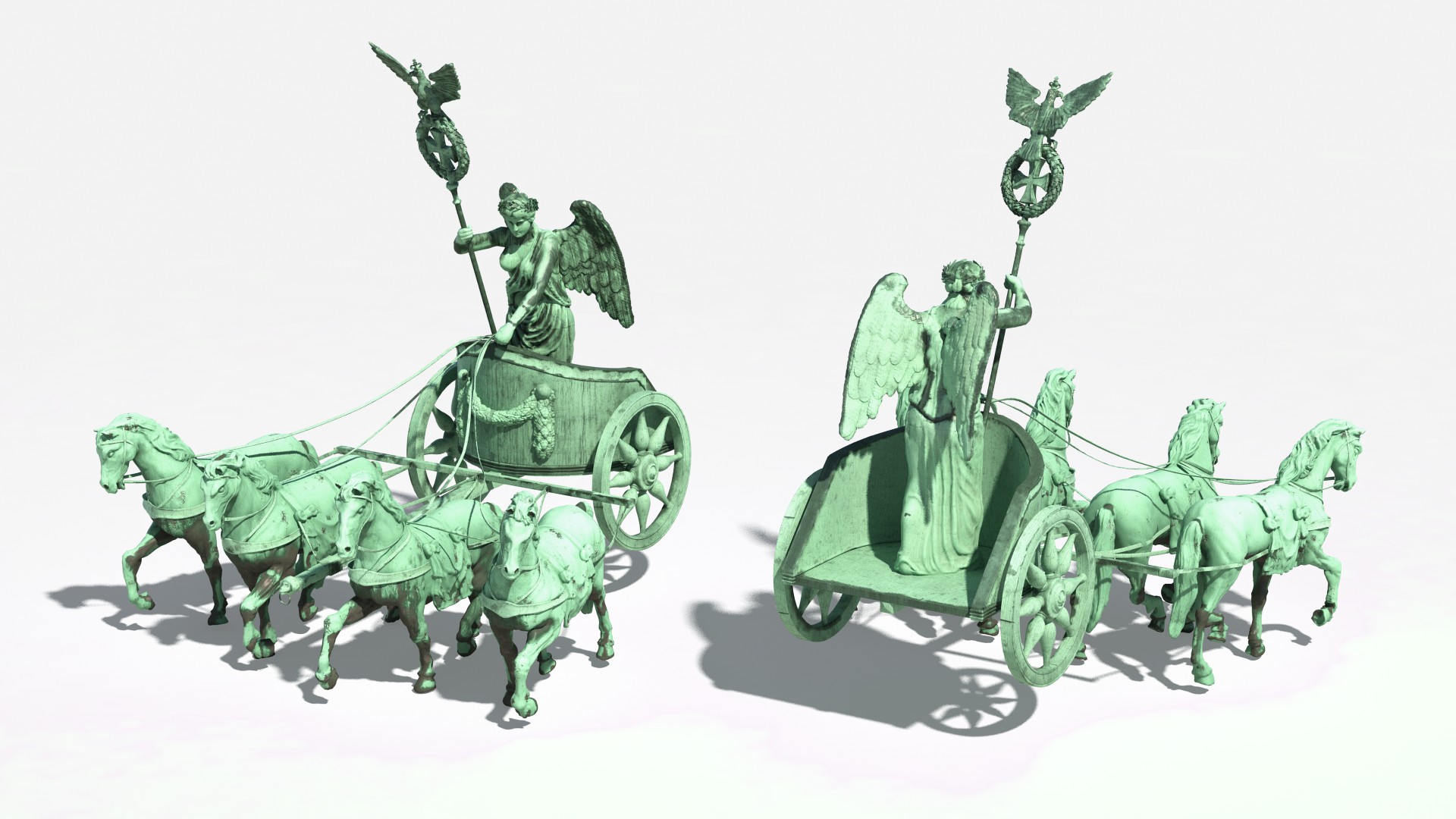 3D model Brandenburg Gate Quadriga