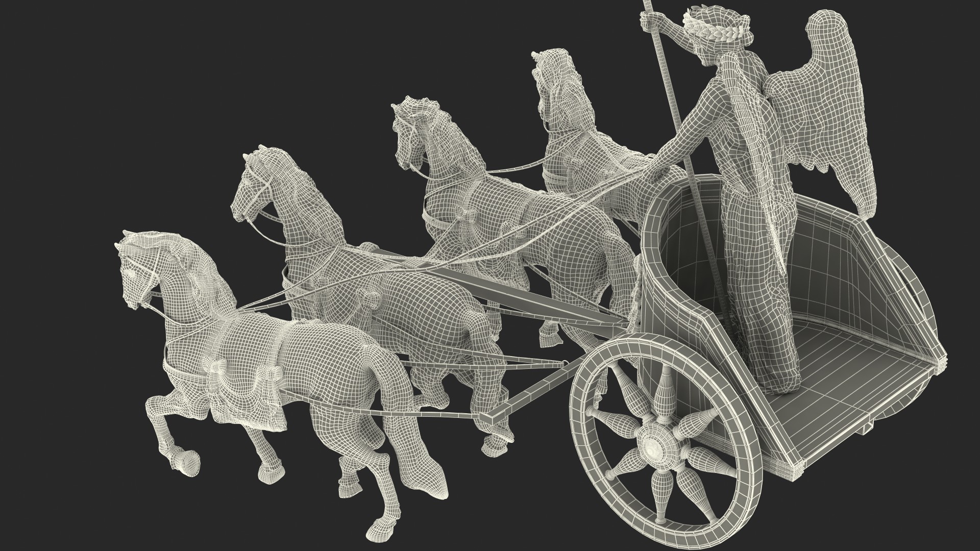 3D model Brandenburg Gate Quadriga