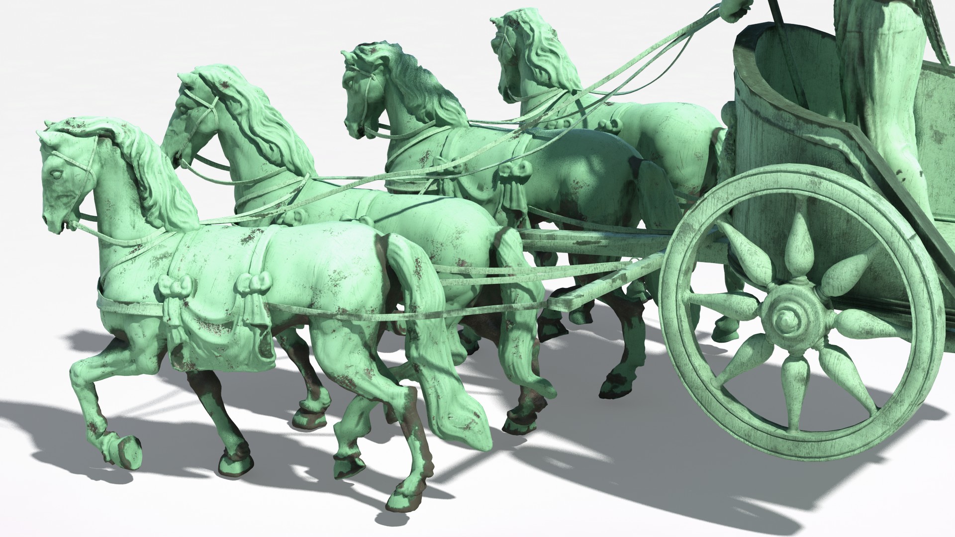 3D model Brandenburg Gate Quadriga