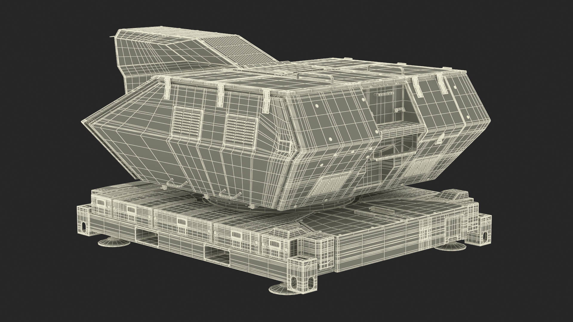 Laser System for Air Defense Sand Camo Rigged for Maya 3D model