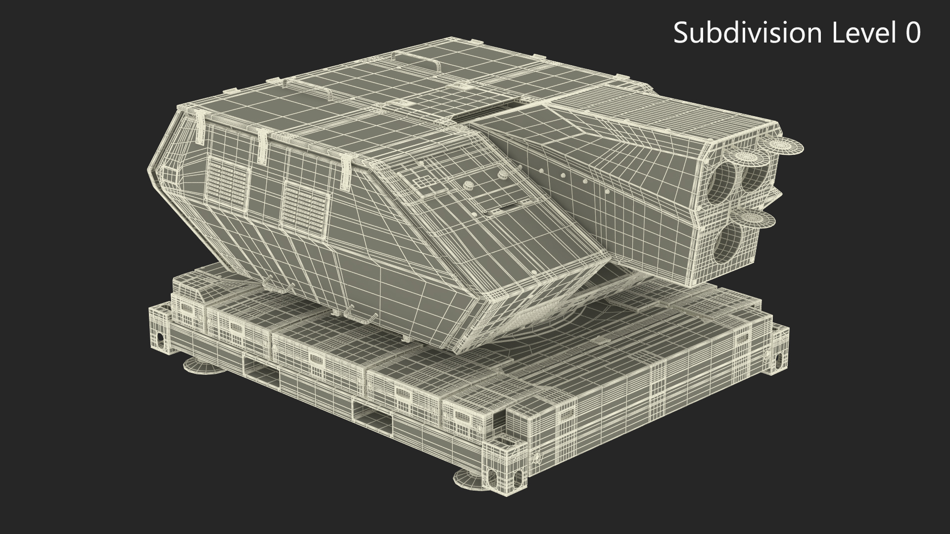 Laser System for Air Defense Sand Camo Rigged for Maya 3D model