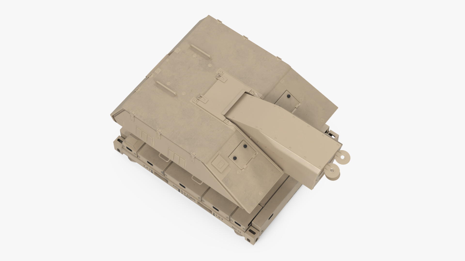 Laser System for Air Defense Sand Camo Rigged for Maya 3D model