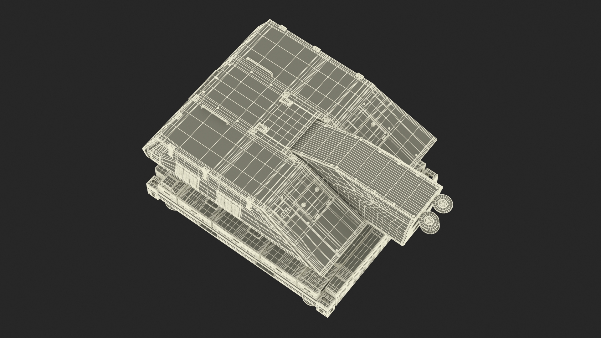 Laser System for Air Defense Sand Camo Rigged for Maya 3D model