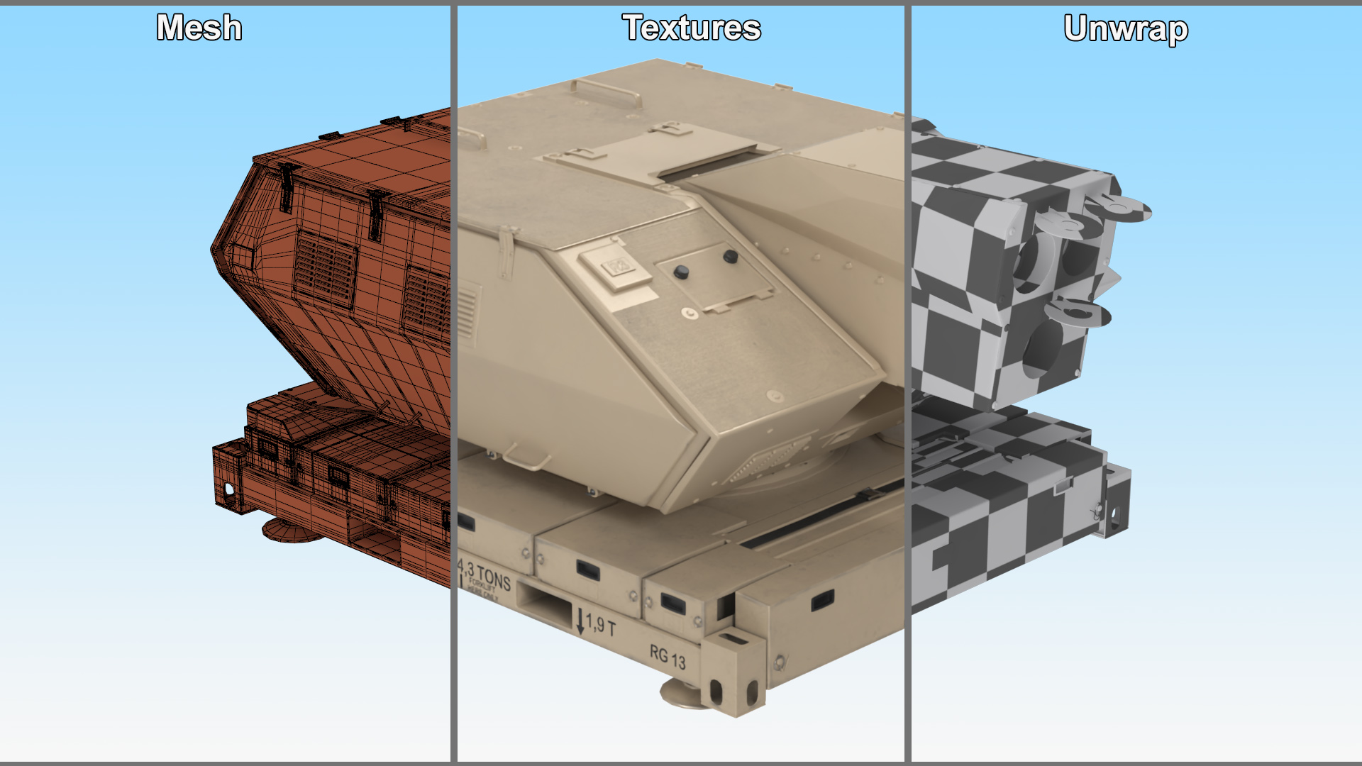 Laser System for Air Defense Sand Camo Rigged for Maya 3D model