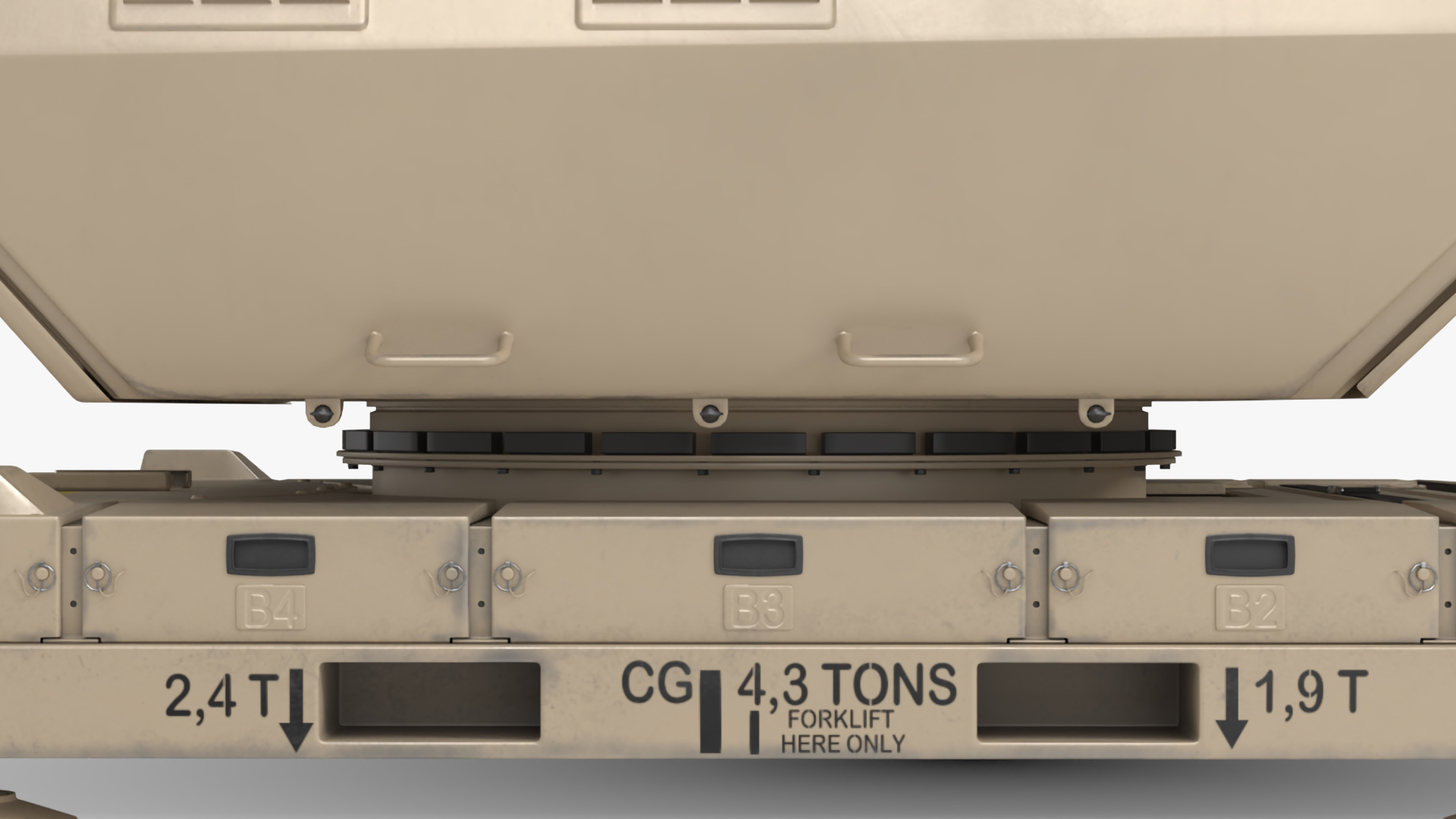 Laser System for Air Defense Sand Camo Rigged for Maya 3D model