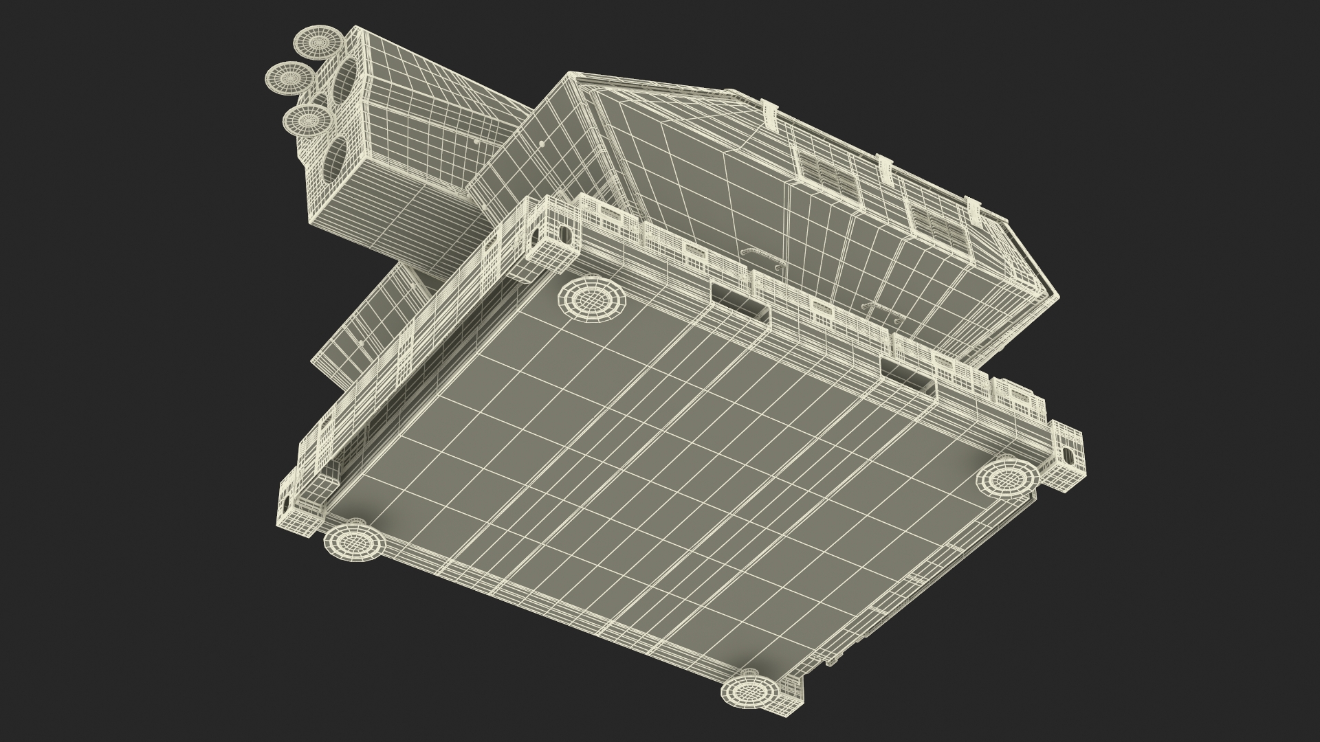 Laser System for Air Defense Sand Camo Rigged for Maya 3D model