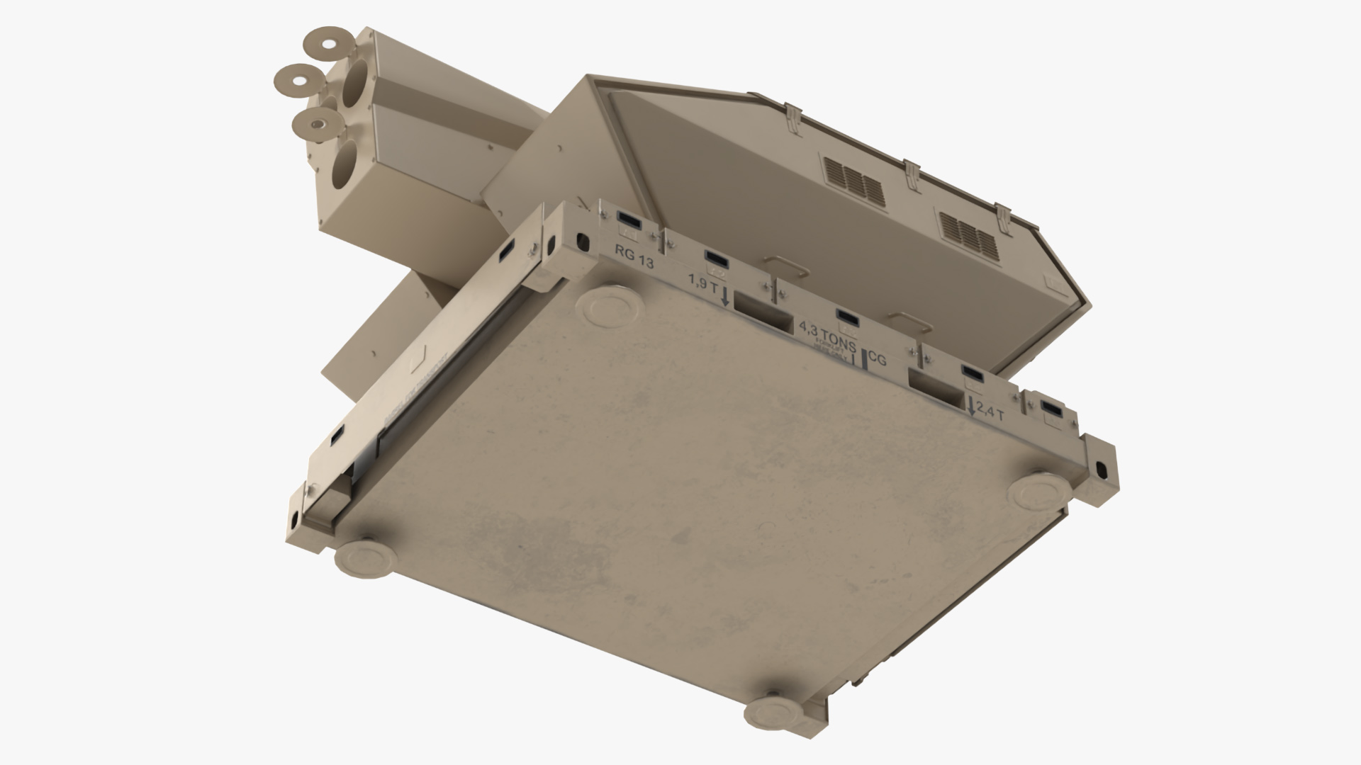 Laser System for Air Defense Sand Camo Rigged for Maya 3D model