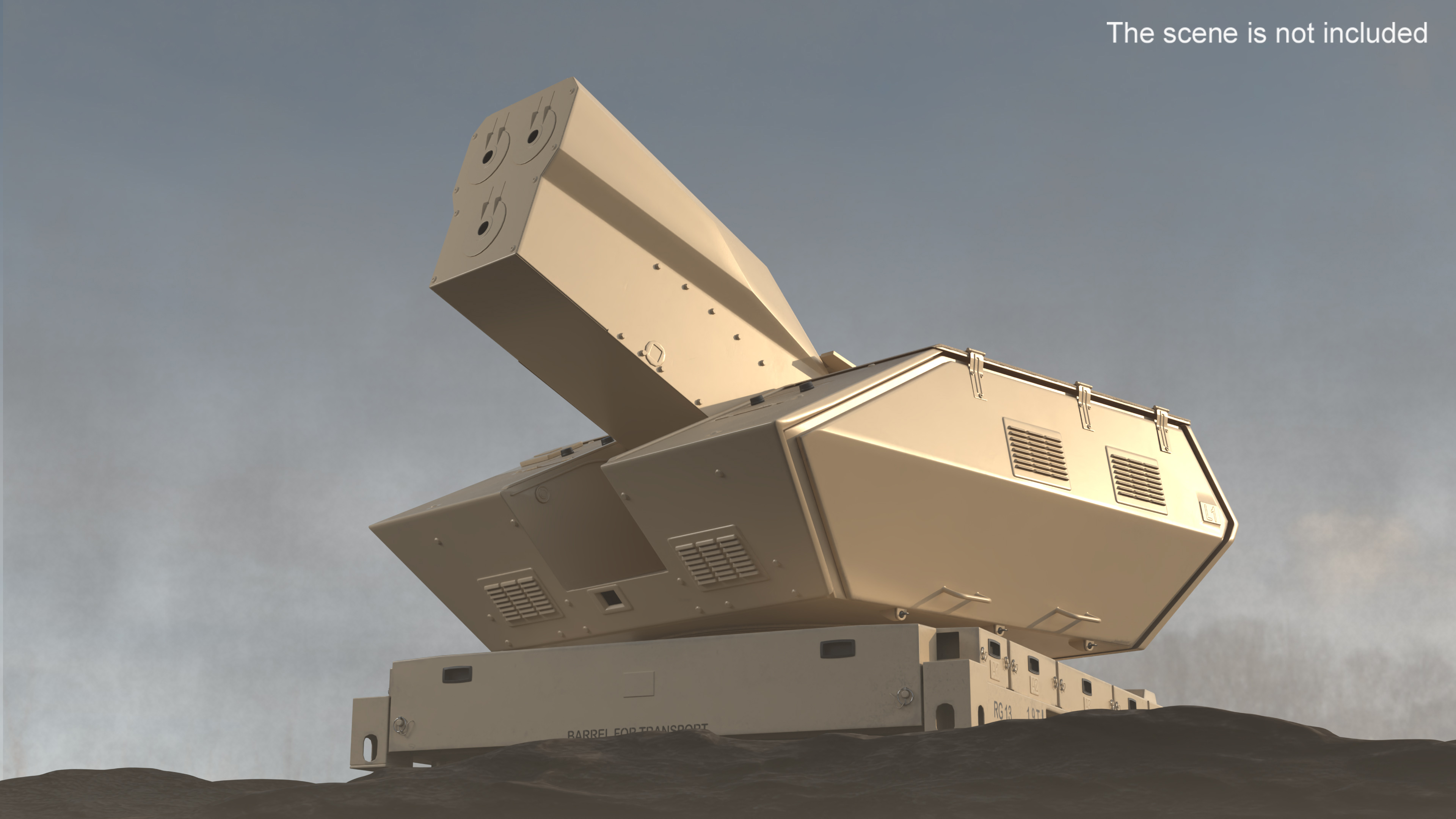 Laser System for Air Defense Sand Camo Rigged for Maya 3D model