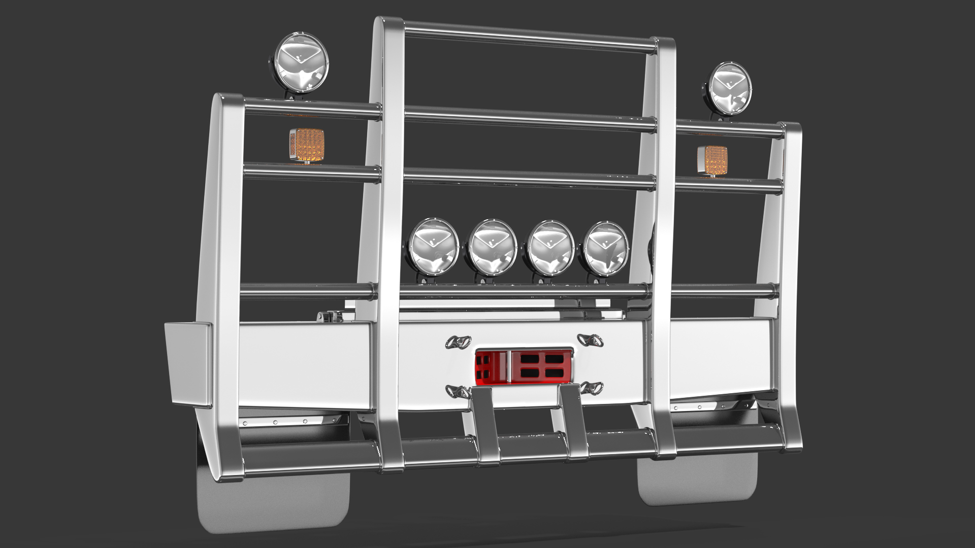 3D Semi Truck Grille Guard model