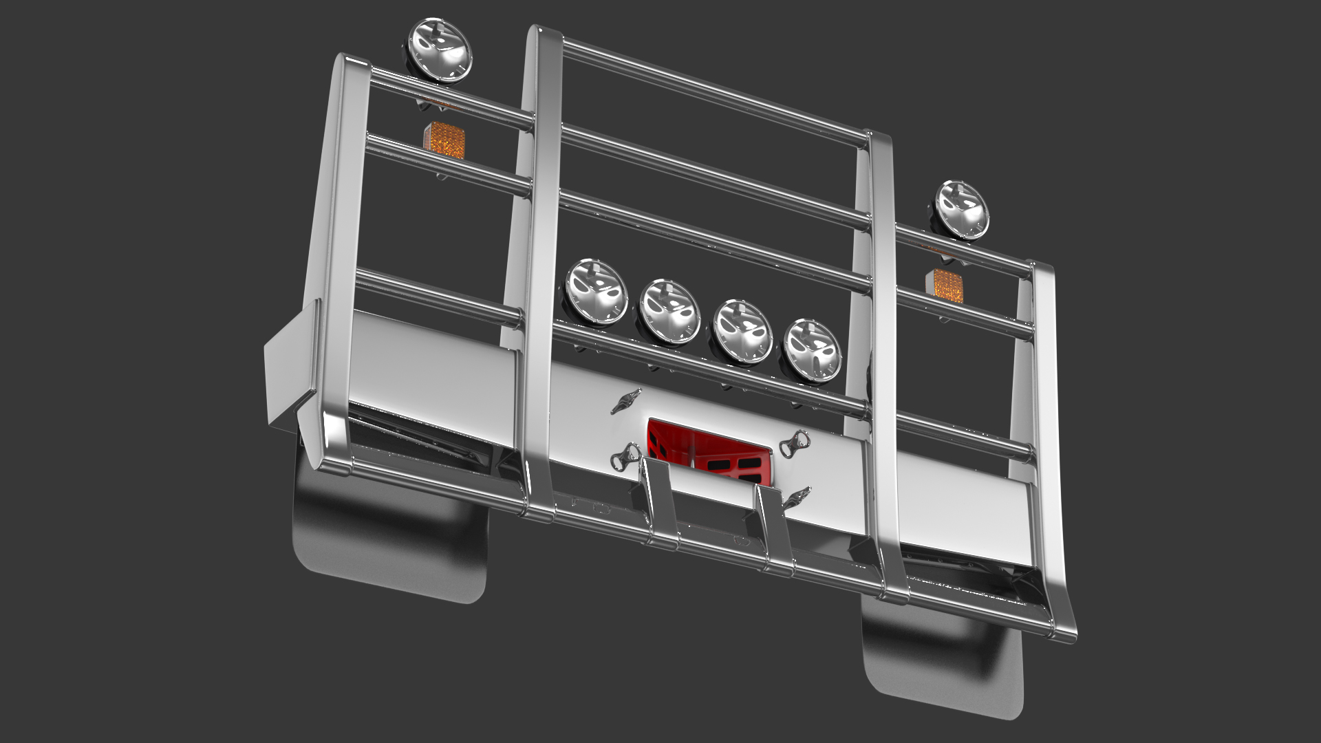 3D Semi Truck Grille Guard model