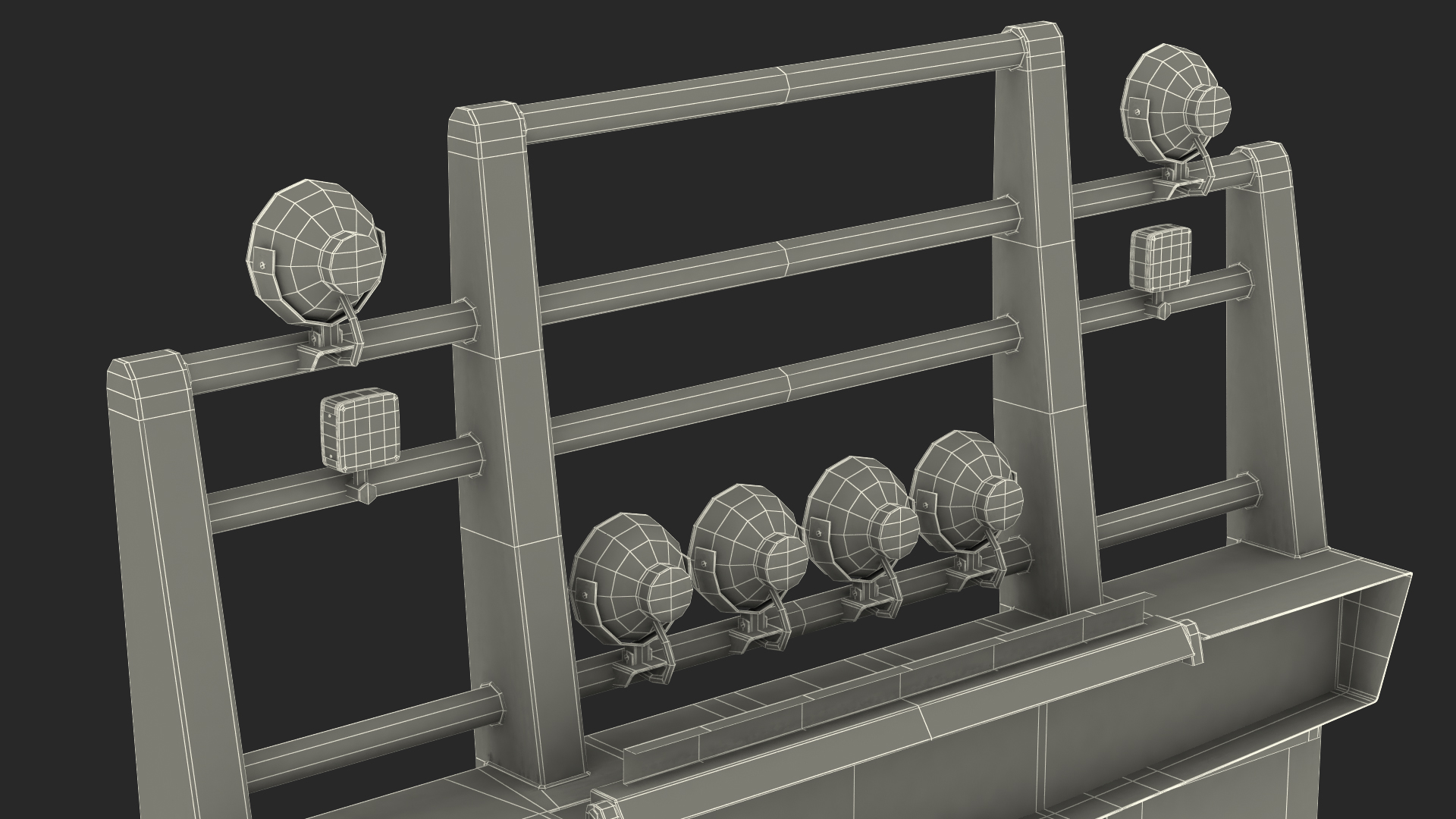 3D Semi Truck Grille Guard model