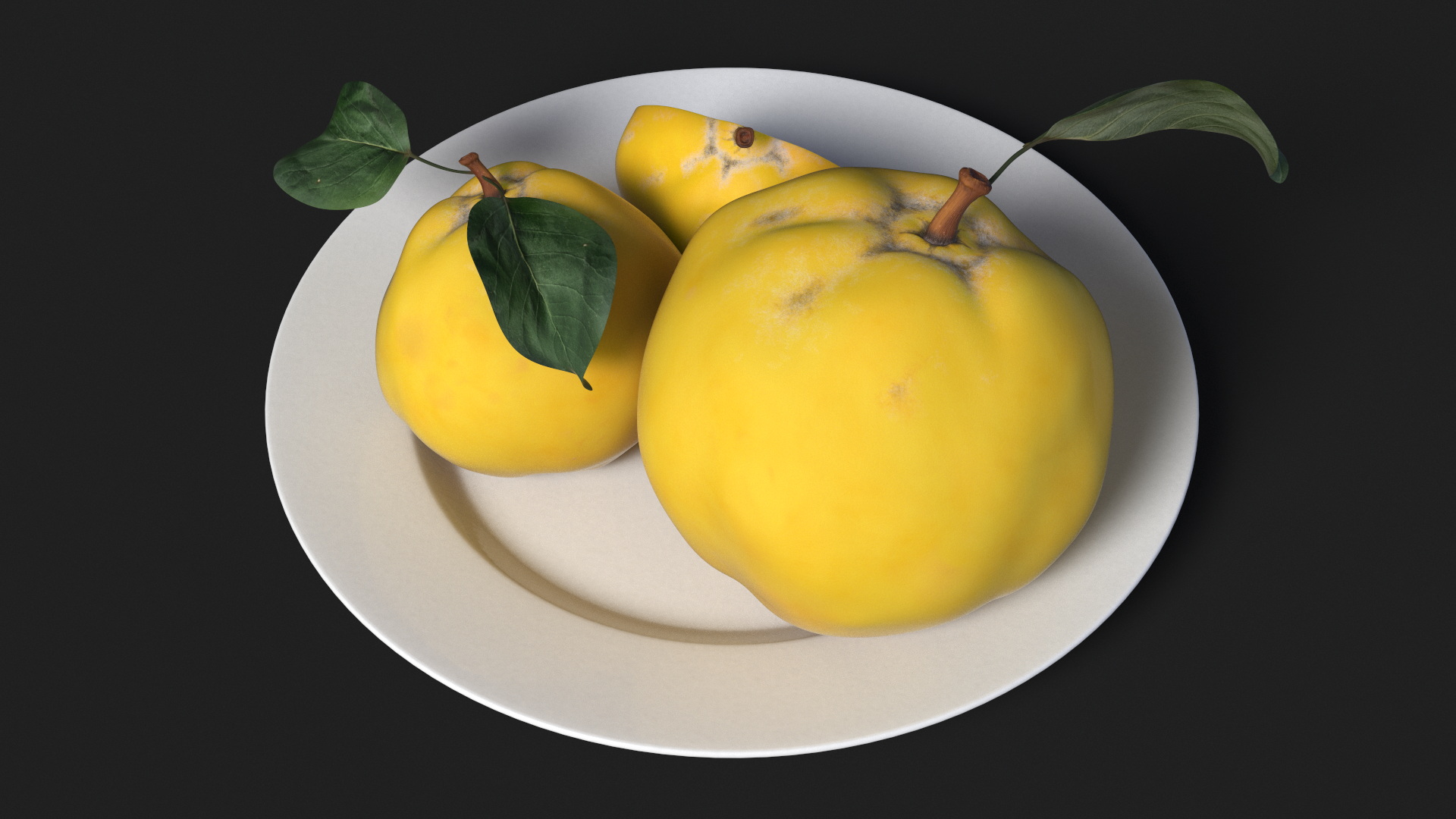3D model Quince on Plate