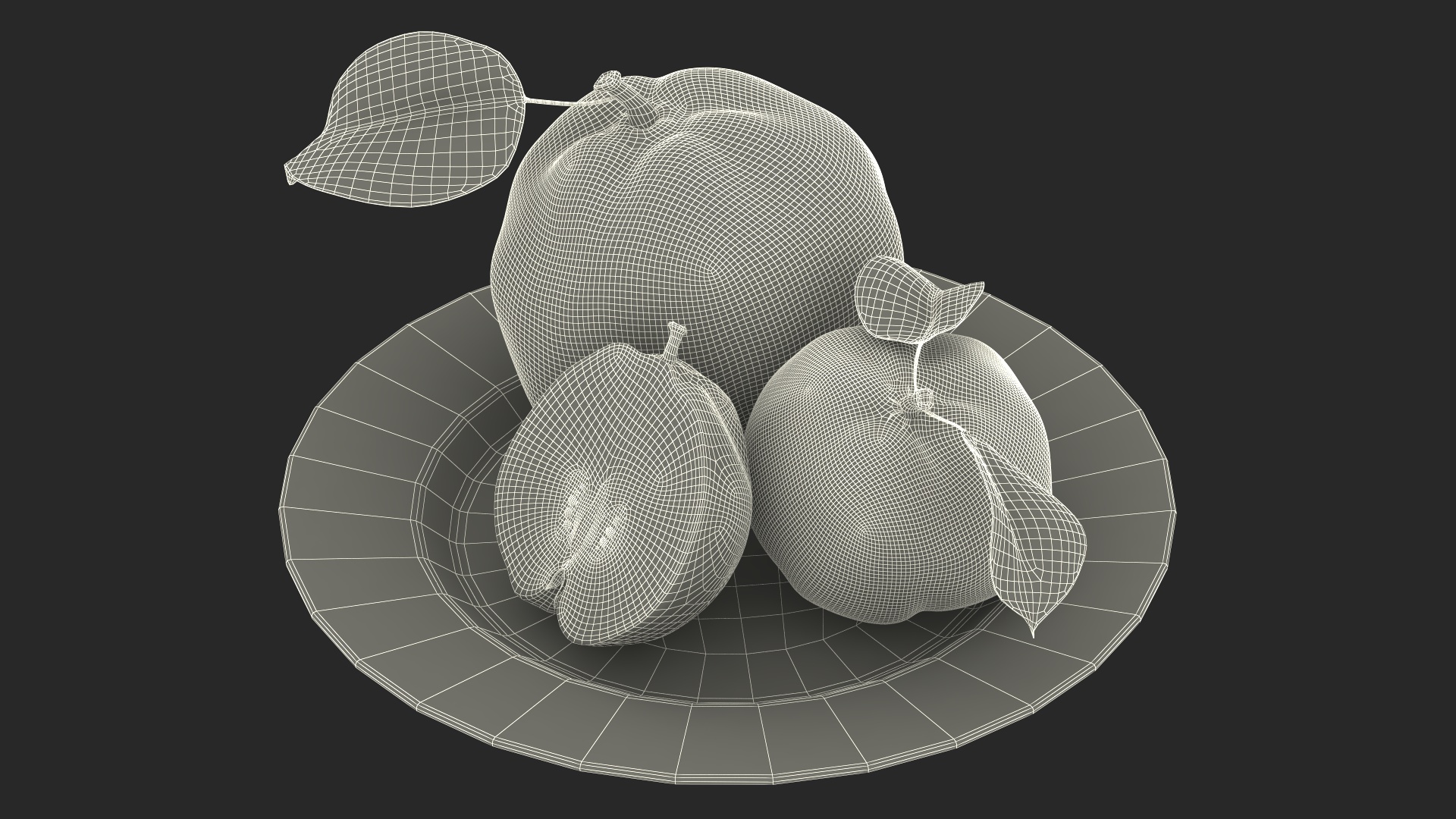 3D model Quince on Plate