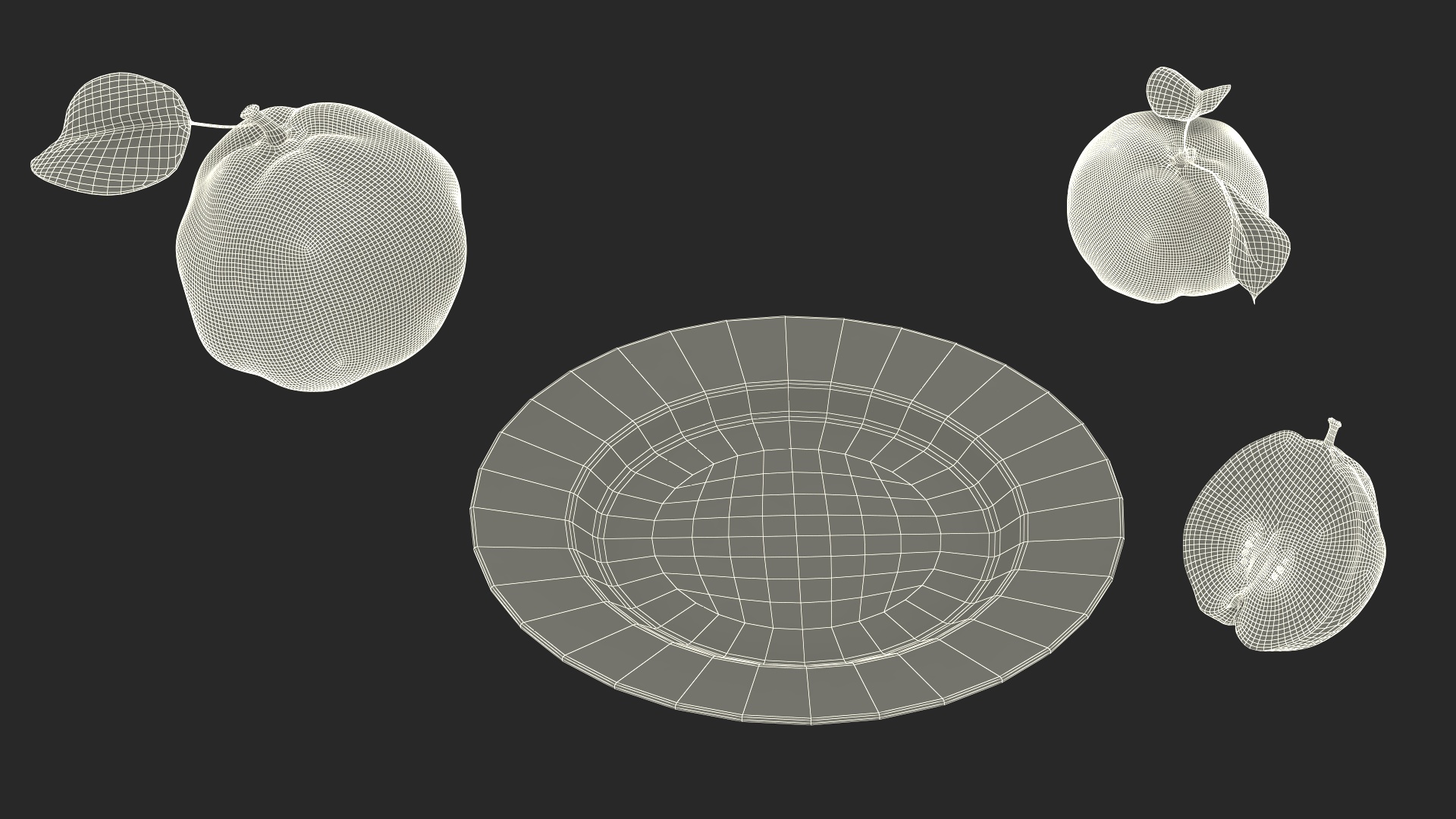 3D model Quince on Plate