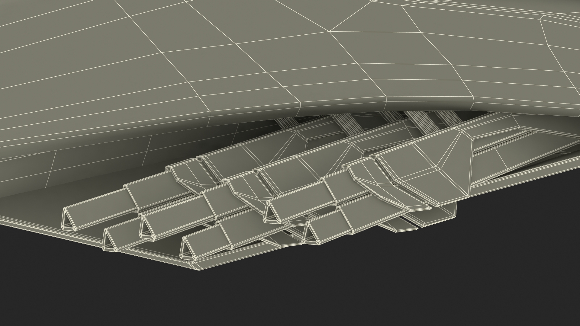 3D Futuristic Space Fighter Starship Gray model