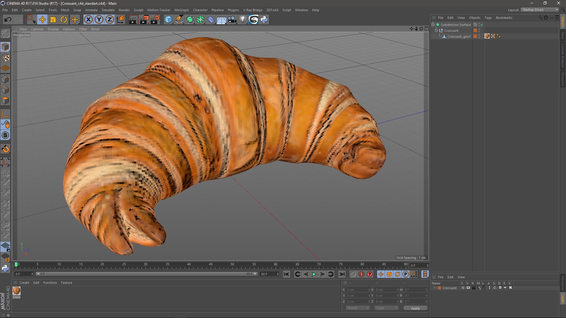 Croissant 3D model
