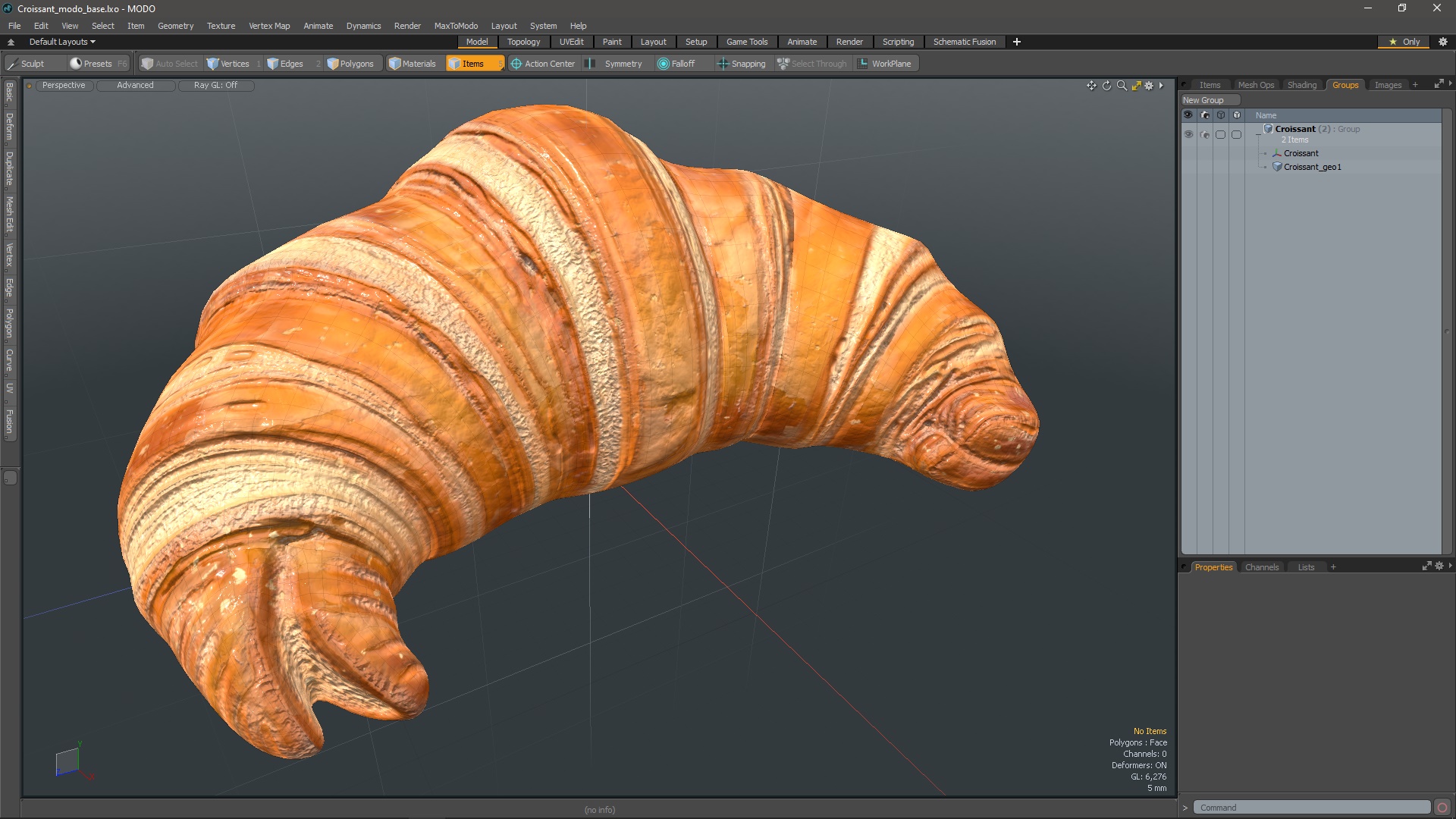 Croissant 3D model