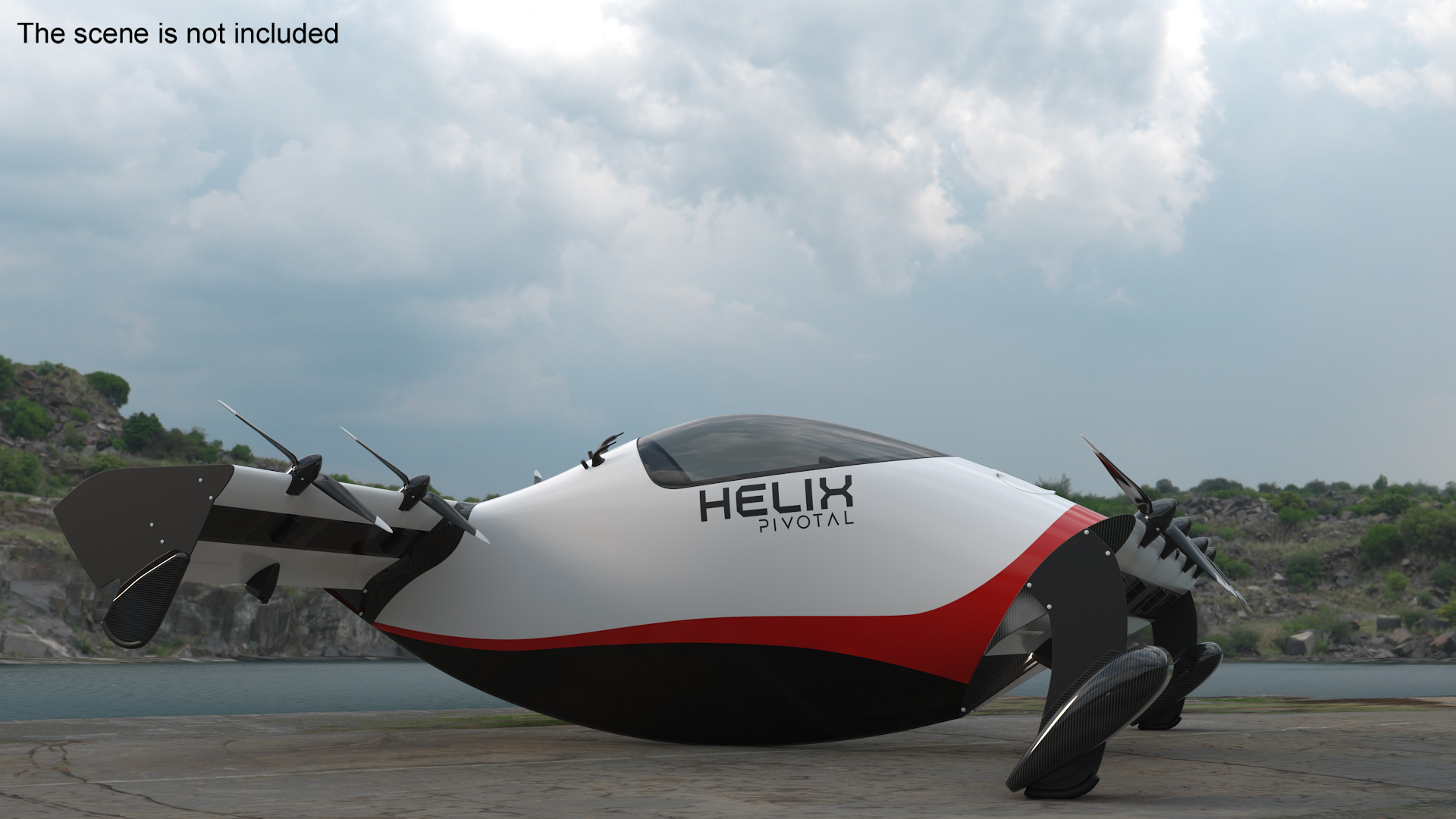 3D Helix Pivotal Electric VTOL Aircraft