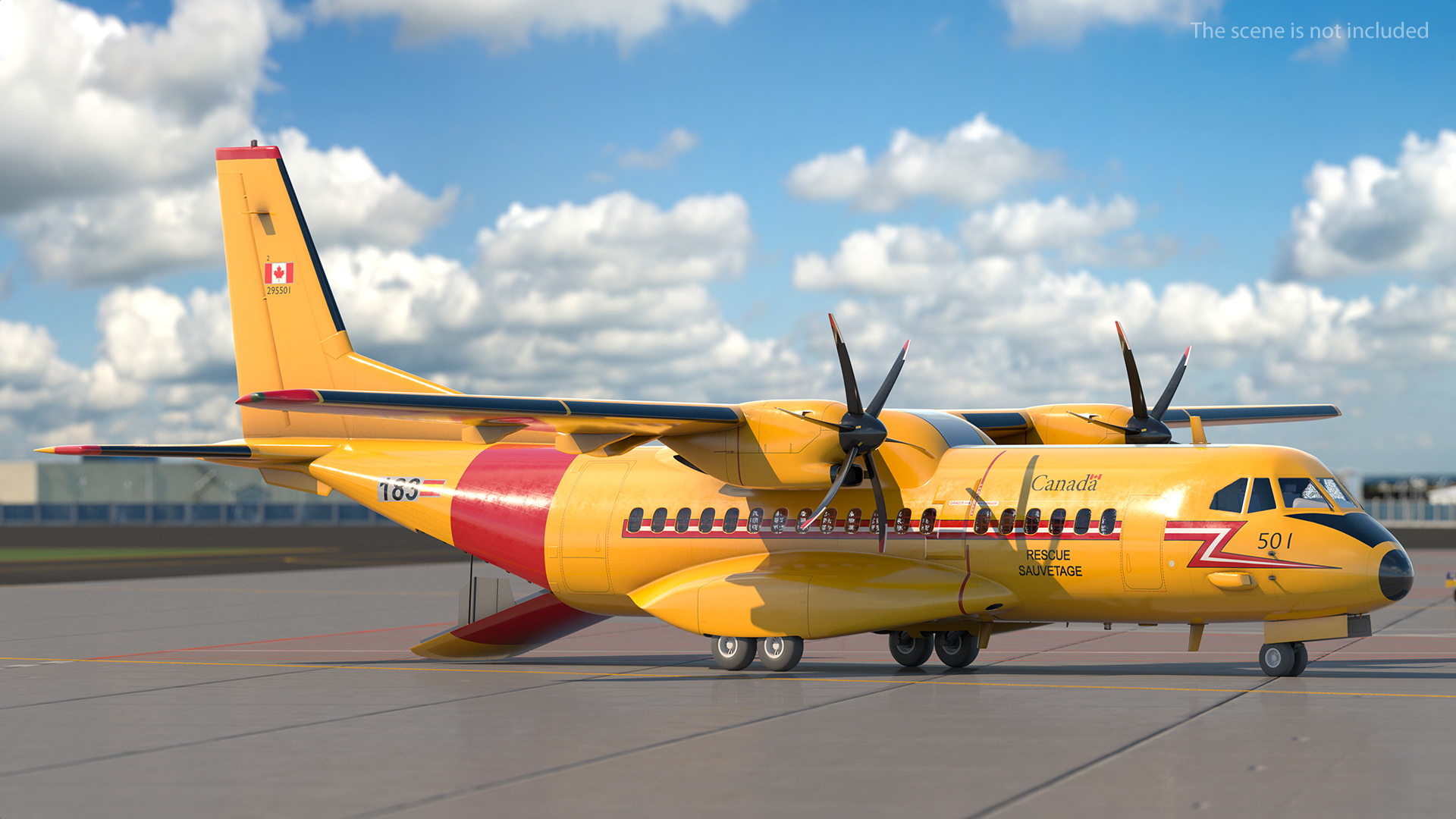 3D RCAF Airbus C295 FWSAR Aircraft Rigged model