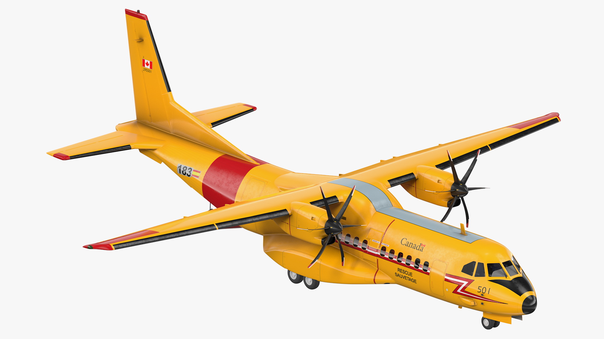 3D RCAF Airbus C295 FWSAR Aircraft Rigged model