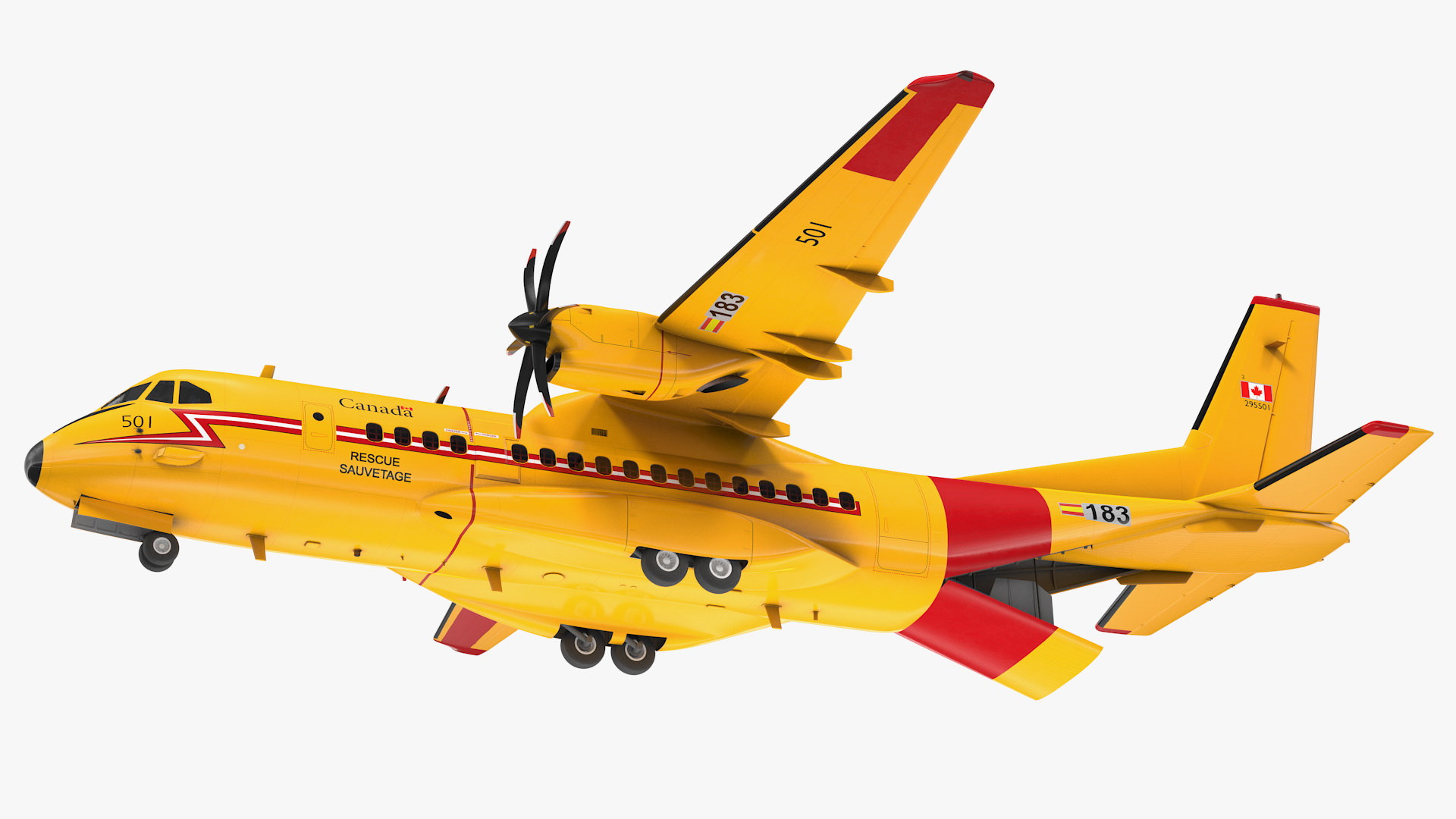 3D RCAF Airbus C295 FWSAR Aircraft Rigged model