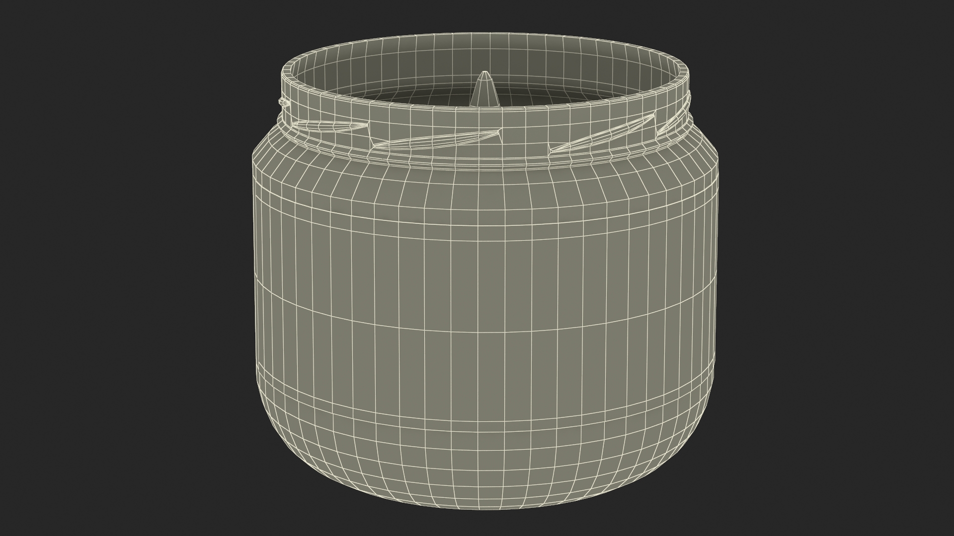 Glass Jar Candle Fire Burns 3D