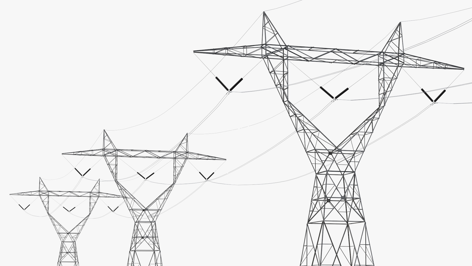 3D 500kV LST Transmission Line Supports